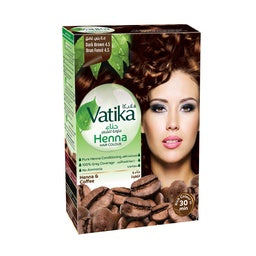 Vatika Henna Hair Color 10g x Pack of 6 Dark Brown 4.5