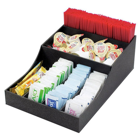 9 Compartments Coffee Bag Storage Box Coffee Accessories Drawer Organizer Bin Multifunction Storage Box for Cups Tea Bags Sugar Packets Straws Black - Medaid International