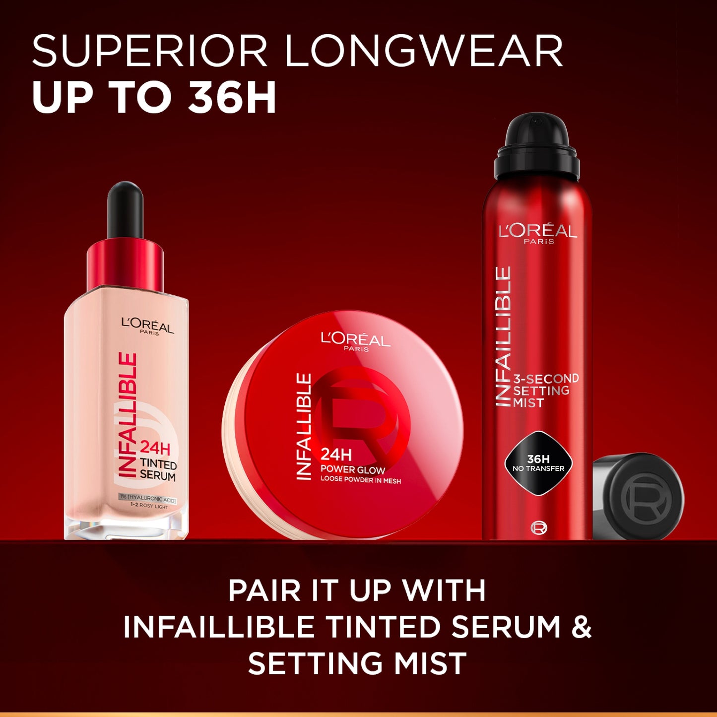 L’Oréal Paris Infaillible 24H Power Glow Loose Powder in Mesh, Pore Blurring, Radiant Glow, and Hydrating Formula