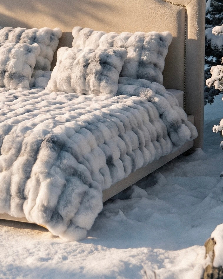 King Size Grey Husky Thick CuddleCloud Comforter Set