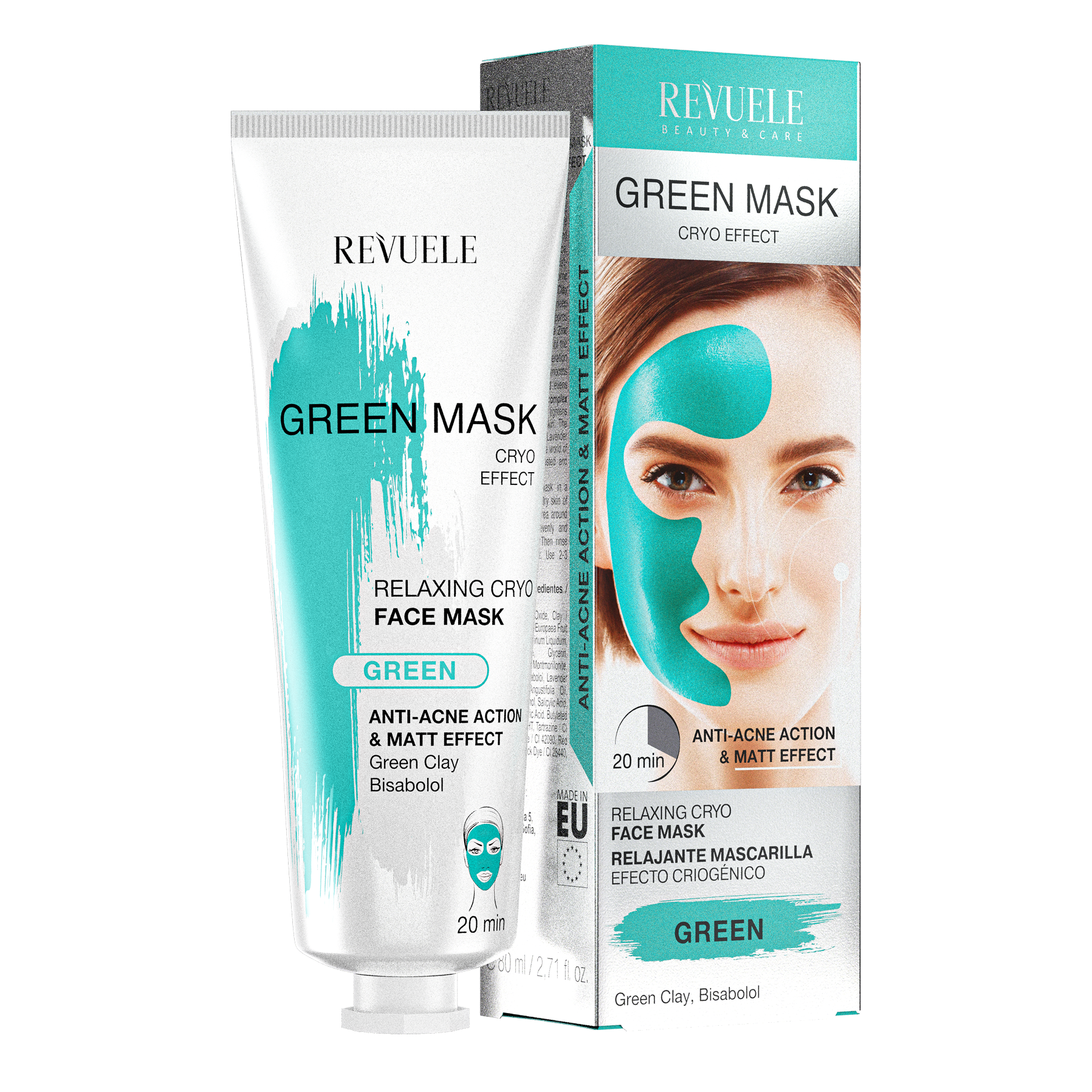 REVUELE GREEN MASK CRYO EFFECT, 80 ml, 12 pcs - Medaid International