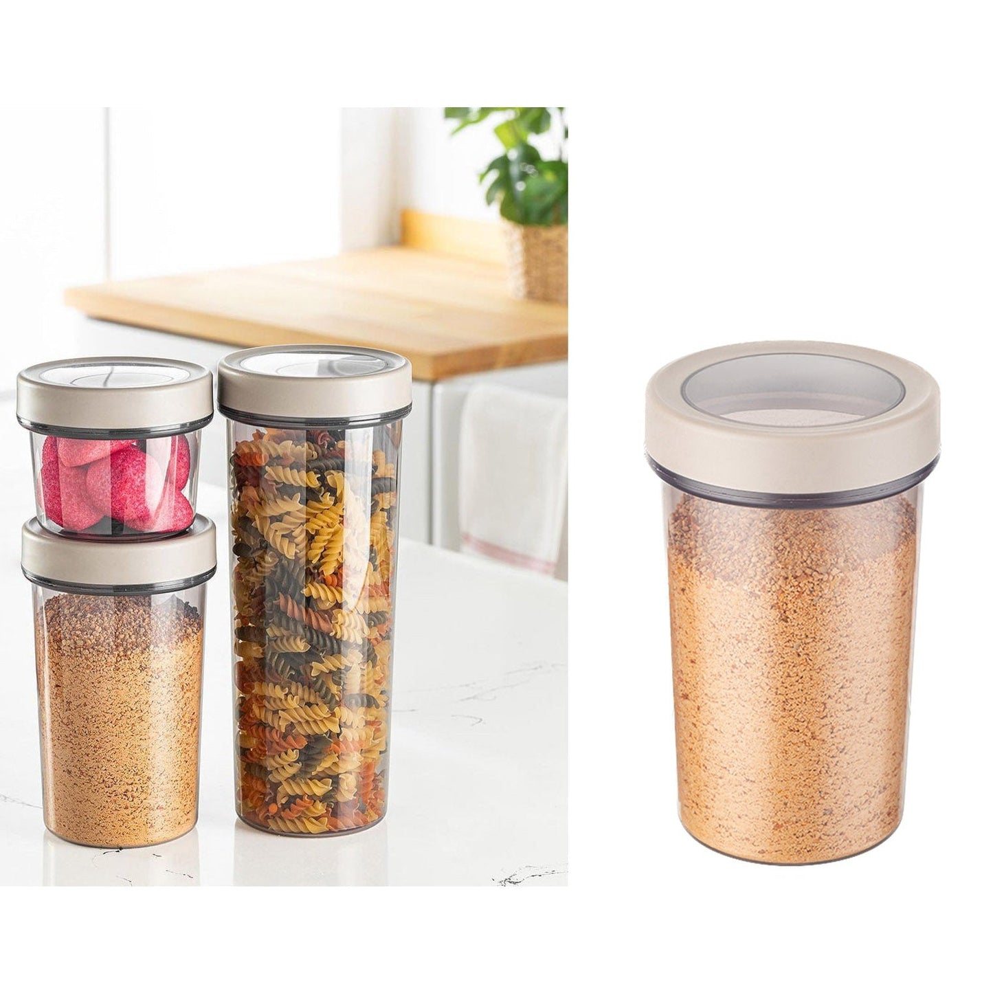 Single Piece Round Storage Jar 1100 ml