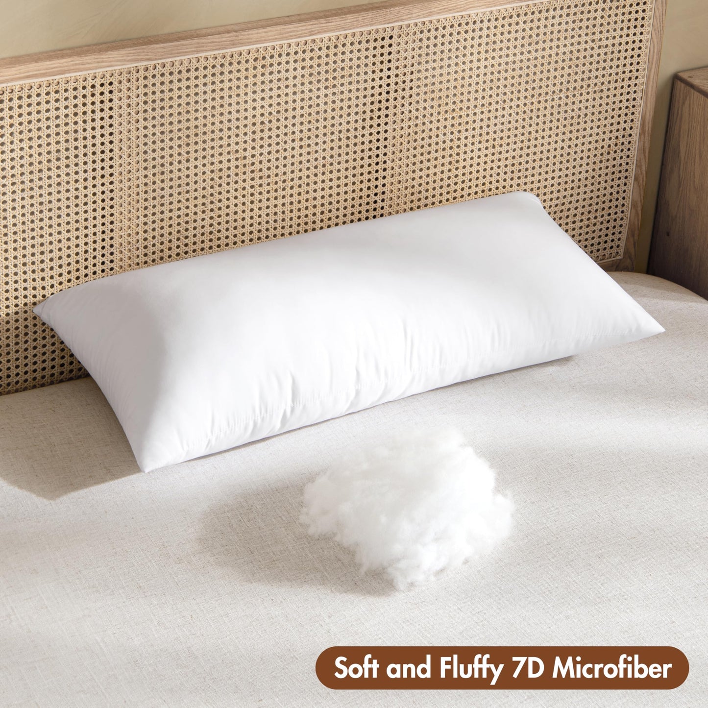 MIULEE 14x36 Inch Throw Pillow Insert Premium Throw Pillow Virgin Microfiber Stuffer Rectangle Pillow for Sofa Bed Couch - Medaid International