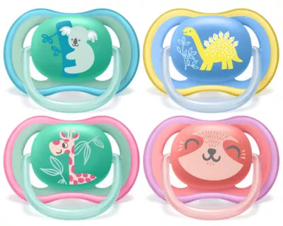 Avent - 2 Deco Ultra Soft Soothers - 18m+ - Mix