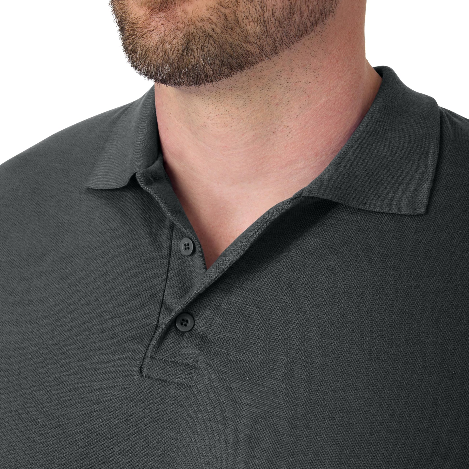 Hanes Men's Short Sleeve X-Temp W/ FreshIQ Polo, Charcoal Heather, XX-Large - Medaid International