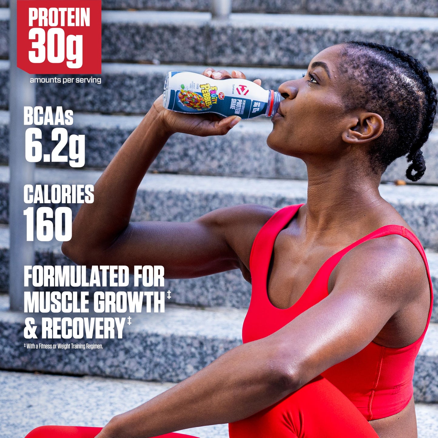 Dymatize Performance Protein Shake, Fruity Pebbles, 30g of Protein, 6.2g BCAA for Muscle Recovery, No Added Sugar, Low Fat, 24 Vitamins and Minerals, Gluten-Free, Ready to Drink, On-the-Go Snack, 11.5fl oz, 12 pack - Medaid International