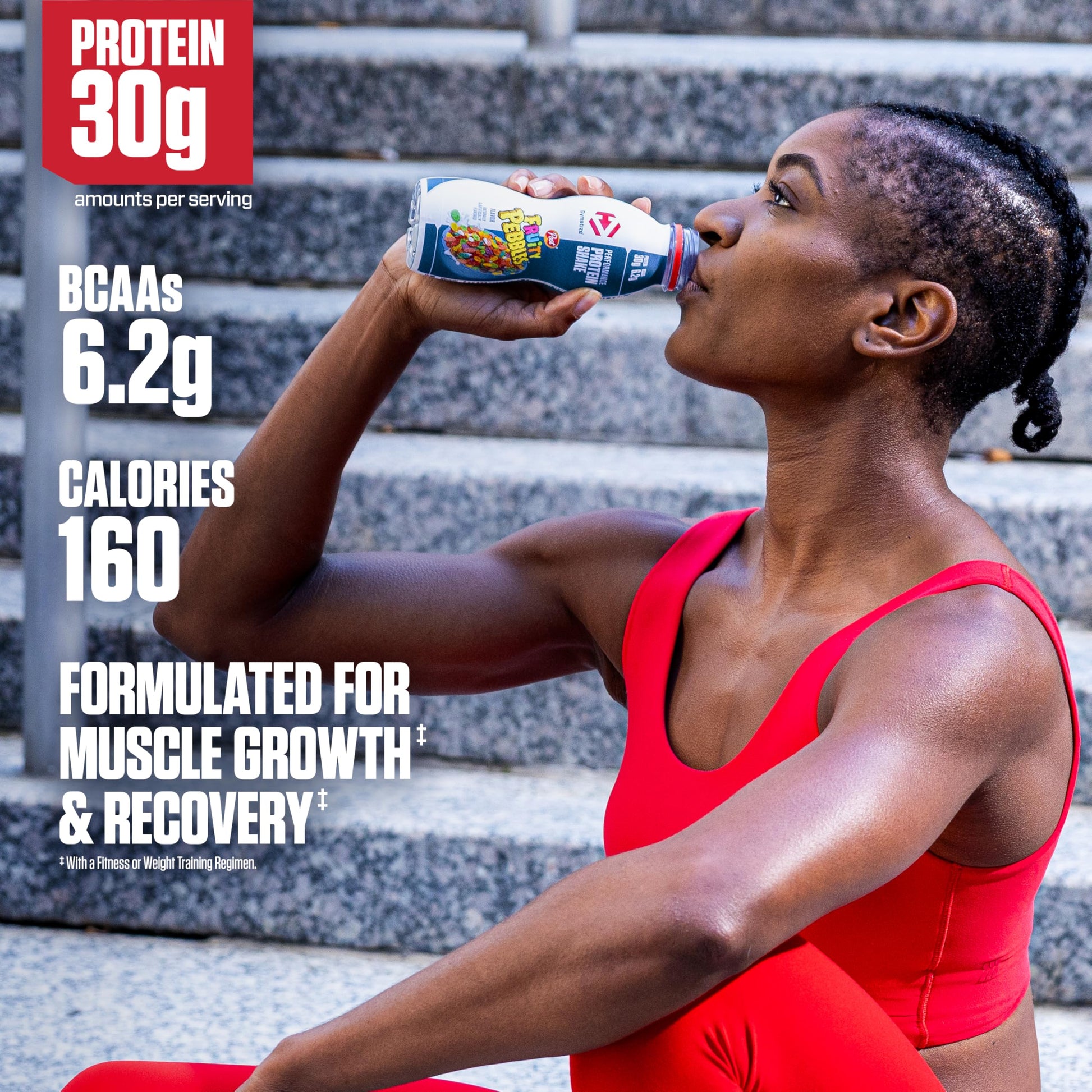 Dymatize Performance Protein Shake, Fruity Pebbles, 30g of Protein, 6.2g BCAA for Muscle Recovery, No Added Sugar, Low Fat, 24 Vitamins and Minerals, Gluten-Free, Ready to Drink, On-the-Go Snack, 11.5fl oz, 12 pack - Medaid International