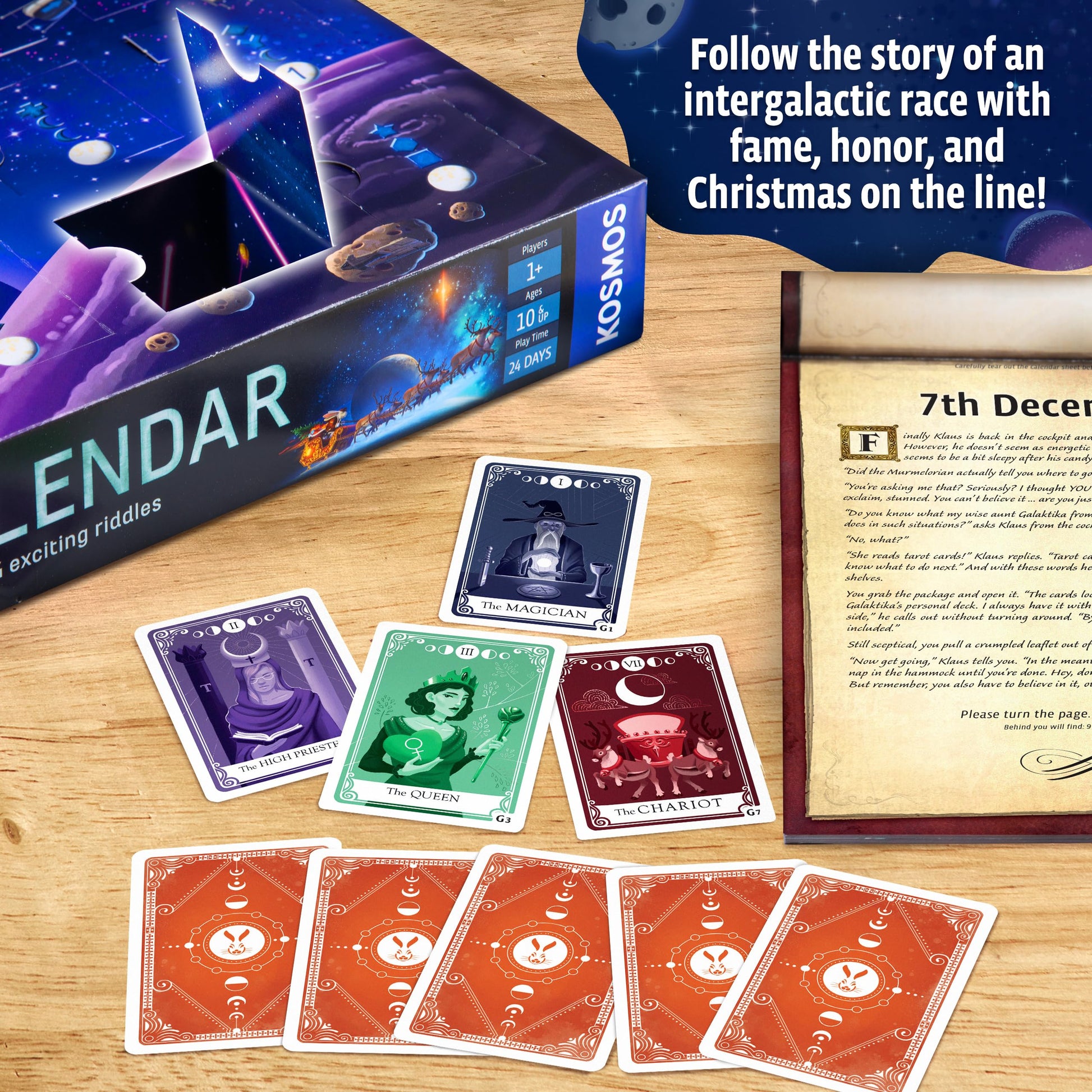 EXIT: The Game - Advent Calendar - The Intergalactic Race | Holiday Escape Room | 24 Days of Riddles | Christmas Traditon | Space Game - Medaid International