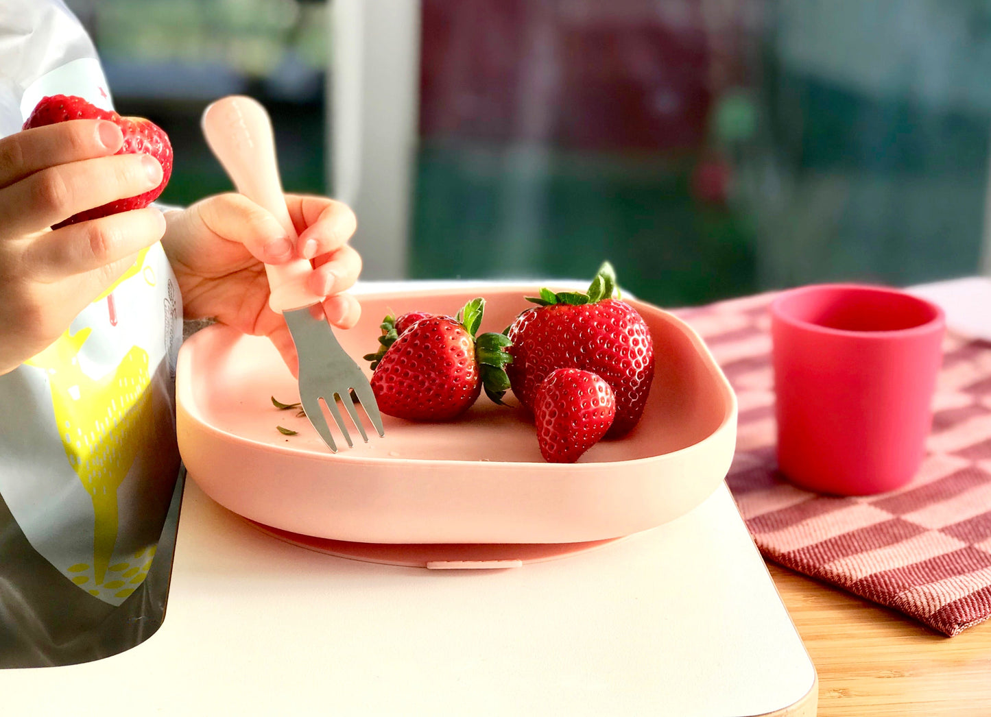 Béaba Silicone Meal Set (4 pcs) – Pink