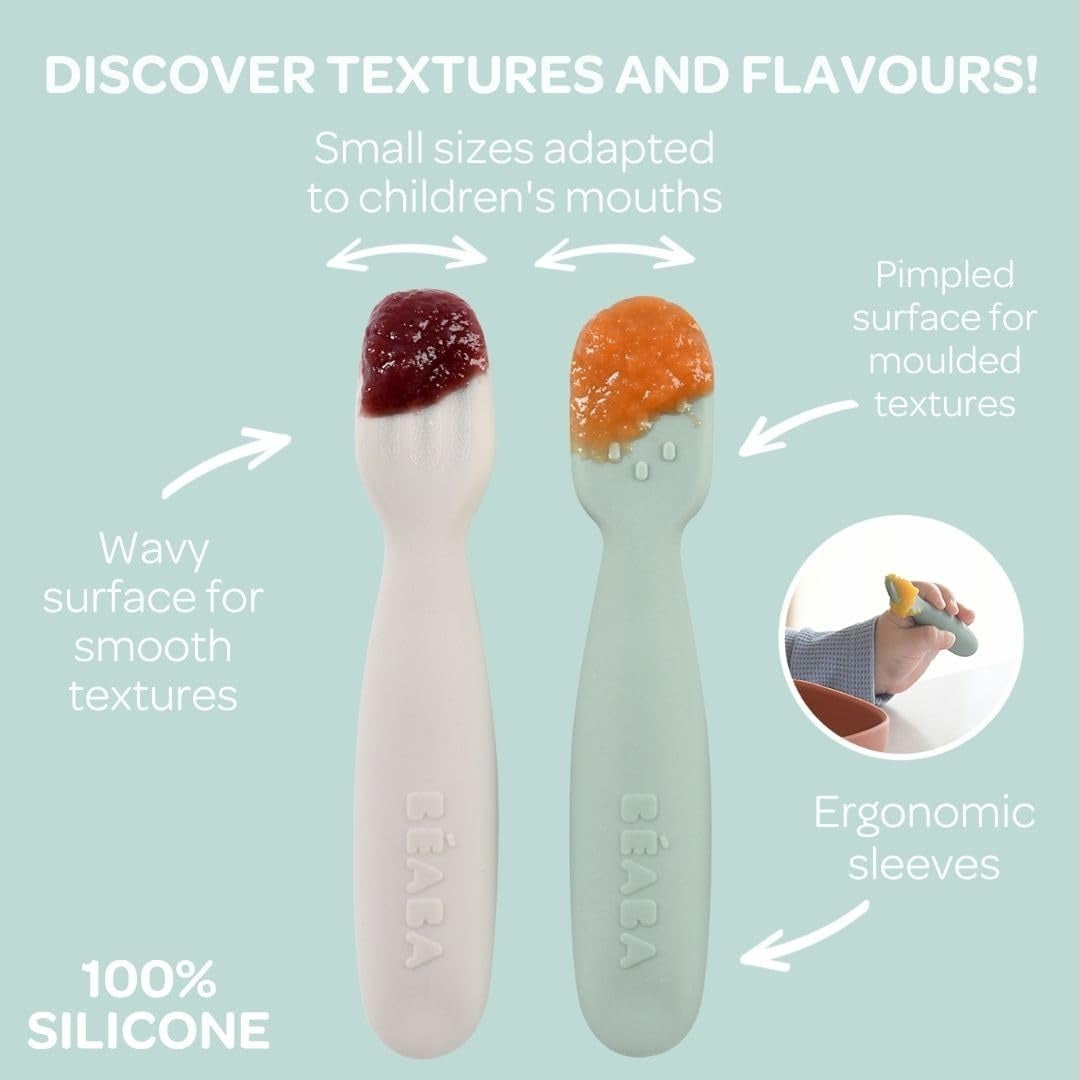 Béaba Silicone Baby Pre-Spoons – Starter Set