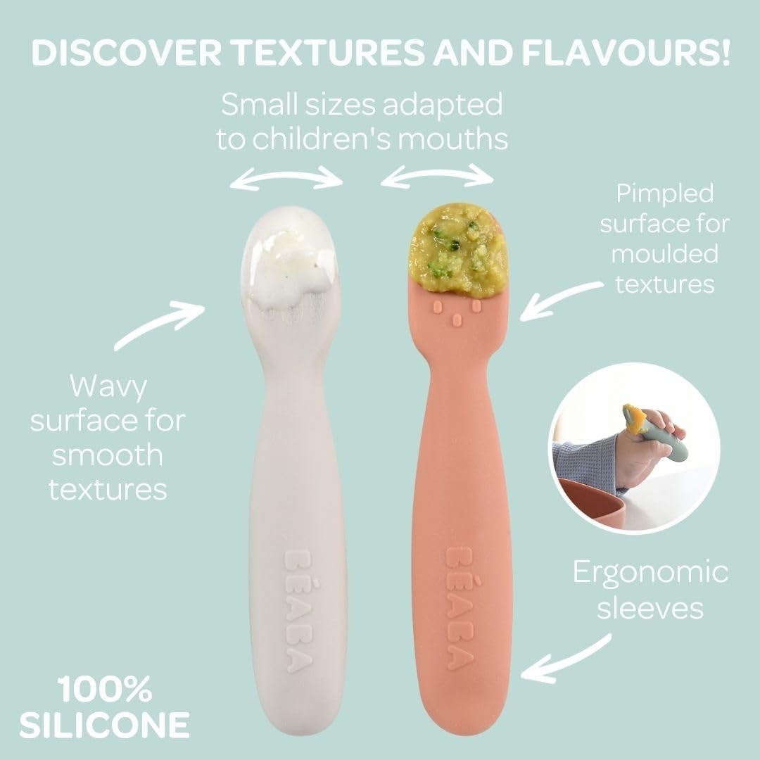 Béaba Silicone Baby Pre-Spoons – Starter Set