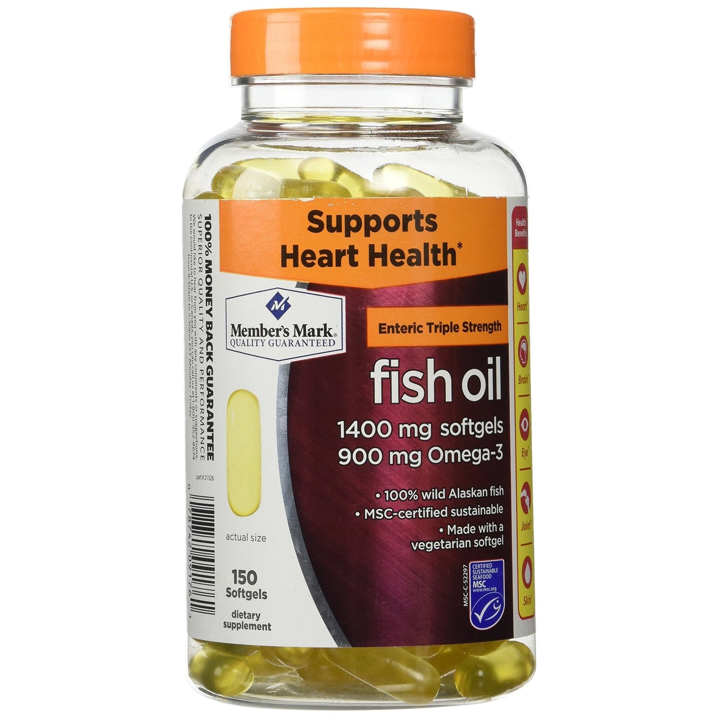 Members Mark Triple Strength Fish Oil 1400mg - 150 Ct - Medaid International