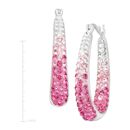 Kaleidoscope Women's Silver With Rose Swarovski Crystals in Sterling Earrings | Kaleidoscope In Lebanon