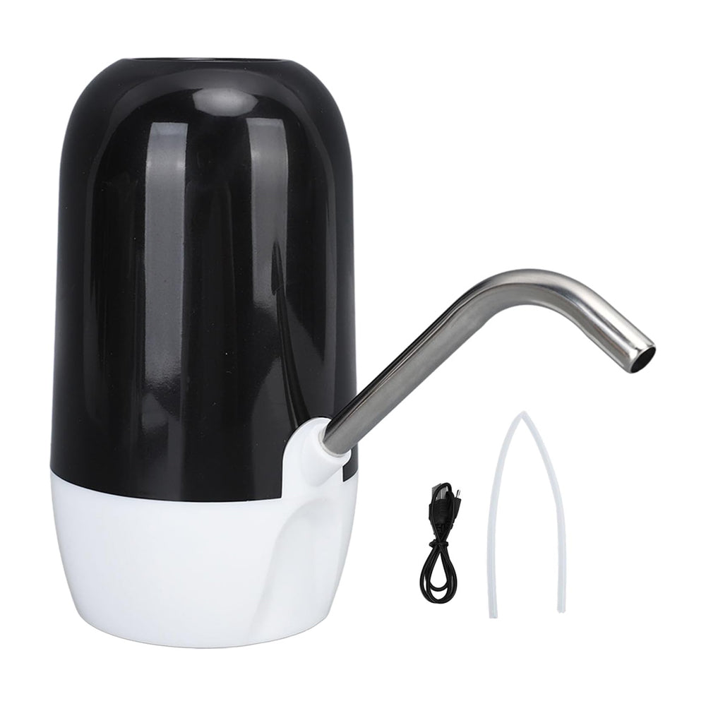 4W 1200mAh DC-5V High Power Water Pump Dispenser With 304 Stainless Steel Hose MX-808 (L16 x W6.5 x H14)cm – Black