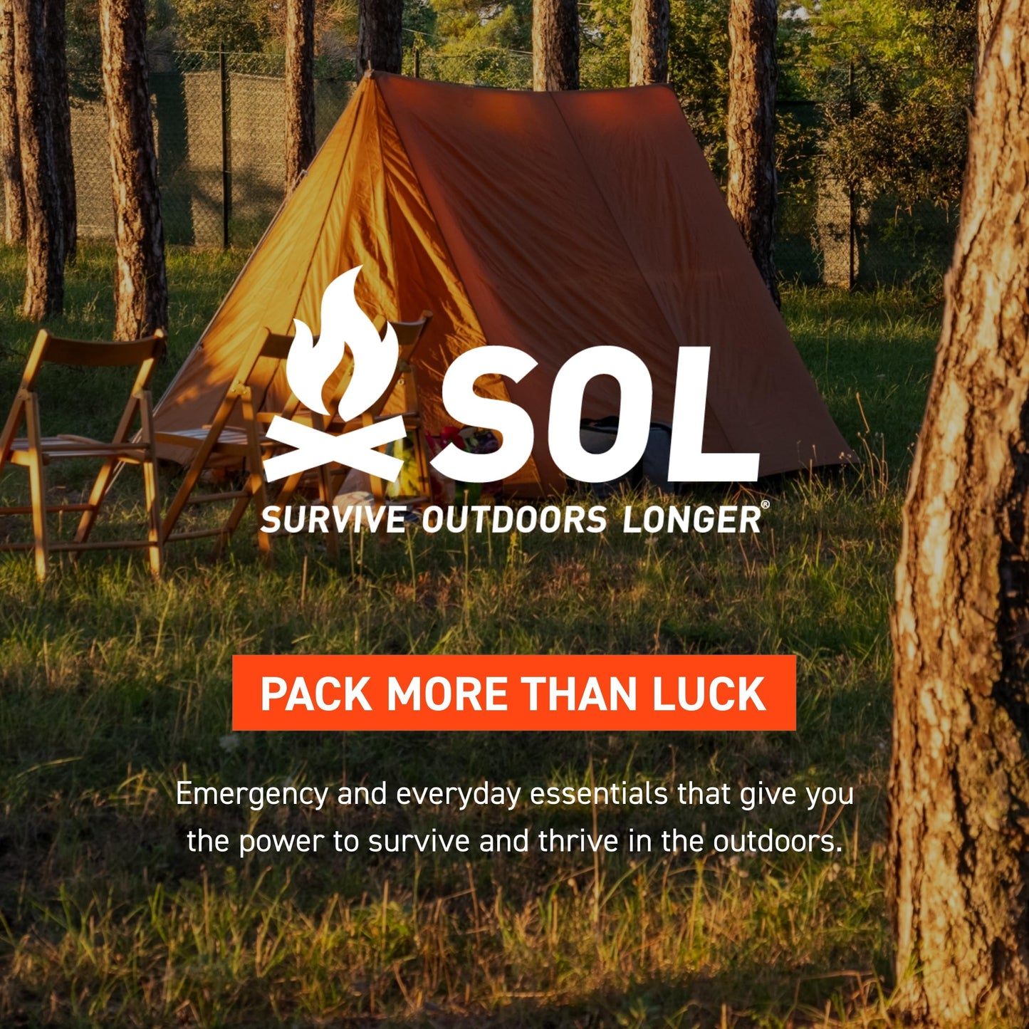 S.O.L. Survive Outdoors Longer 90% Heat Reflective Emergency Blanket - for Disaster Preparedness Kit - Waterproof & Windproof - Fits up to 2 People - 58" x 98", 5.9 oz, Orange (Pack of 3)