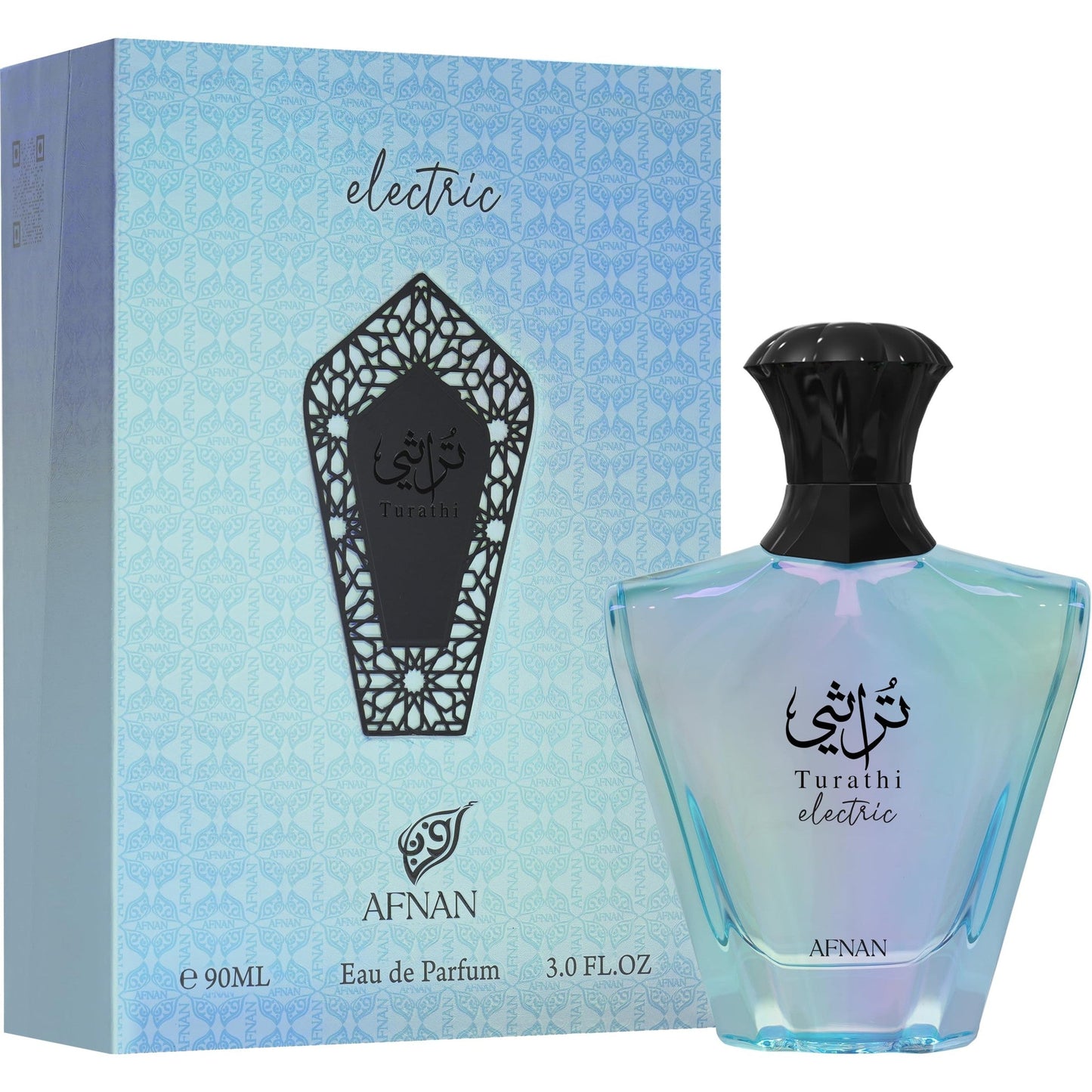 Afnan Turathi Electric Unisex Eau de Parfum, 3.0 Fl. Oz - Medaid International