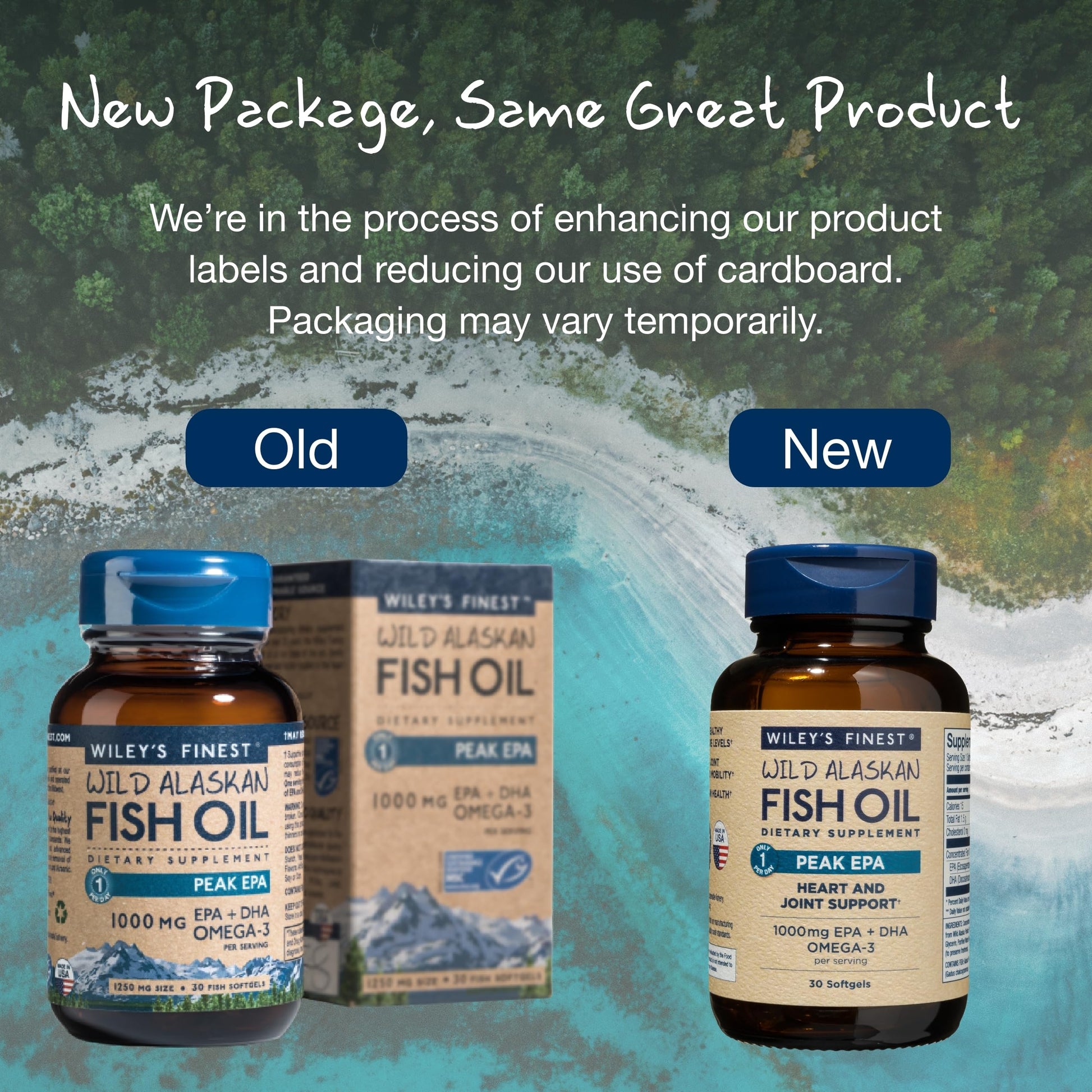 Wiley's Finest Wild Alaskan Fish Oil Peak EPA - Triple Strength Peak EPA & DHA Supplement - 1000mg Fish Oil - Omega-3s for Joint Health Support - 30 Softgels (30 Servings) - Medaid International