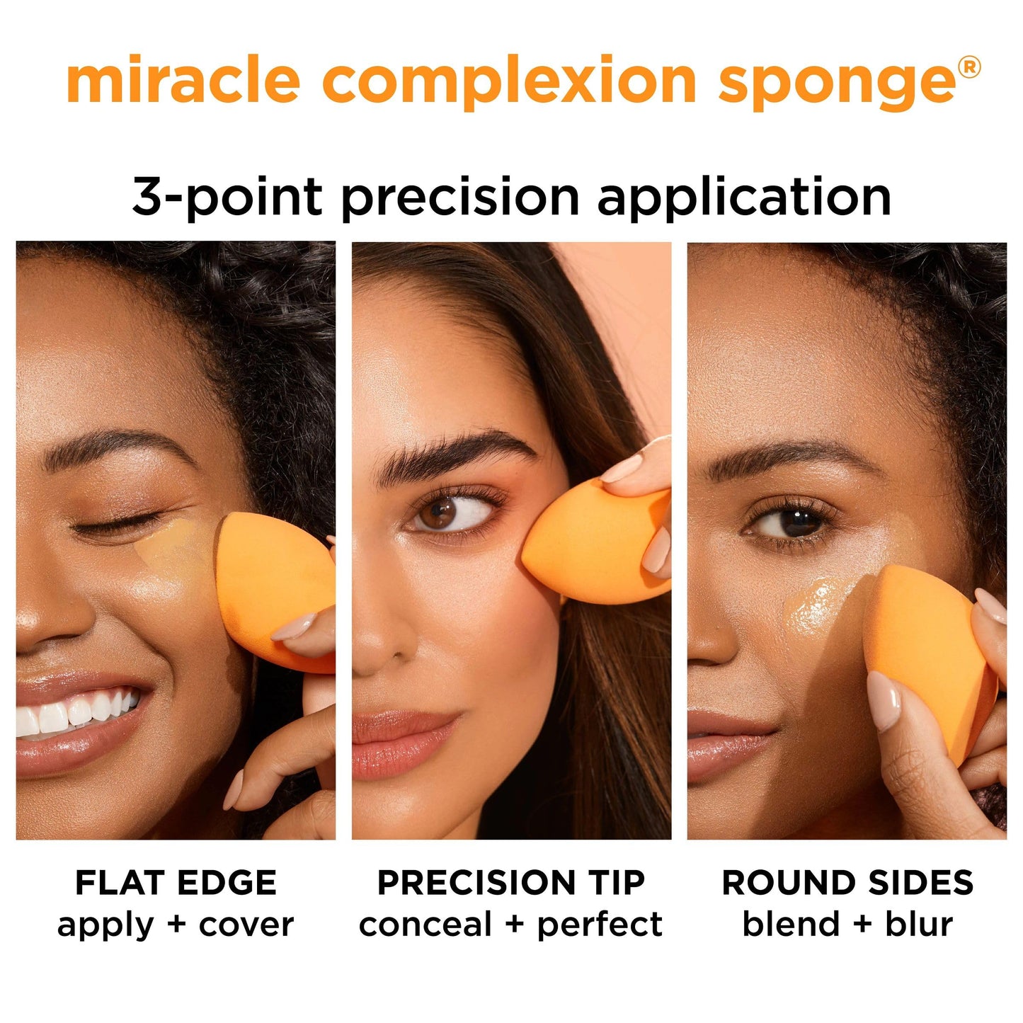 Real Techniques Miracle Complexion Sponge + Travel Case, Makeup Blending Sponge, For Foundation, Sponge Case for Travel, Light To Medium Coverage, Natural, Dewy Makeup, Latex-Free Foam, 2 Piece Set - Medaid International