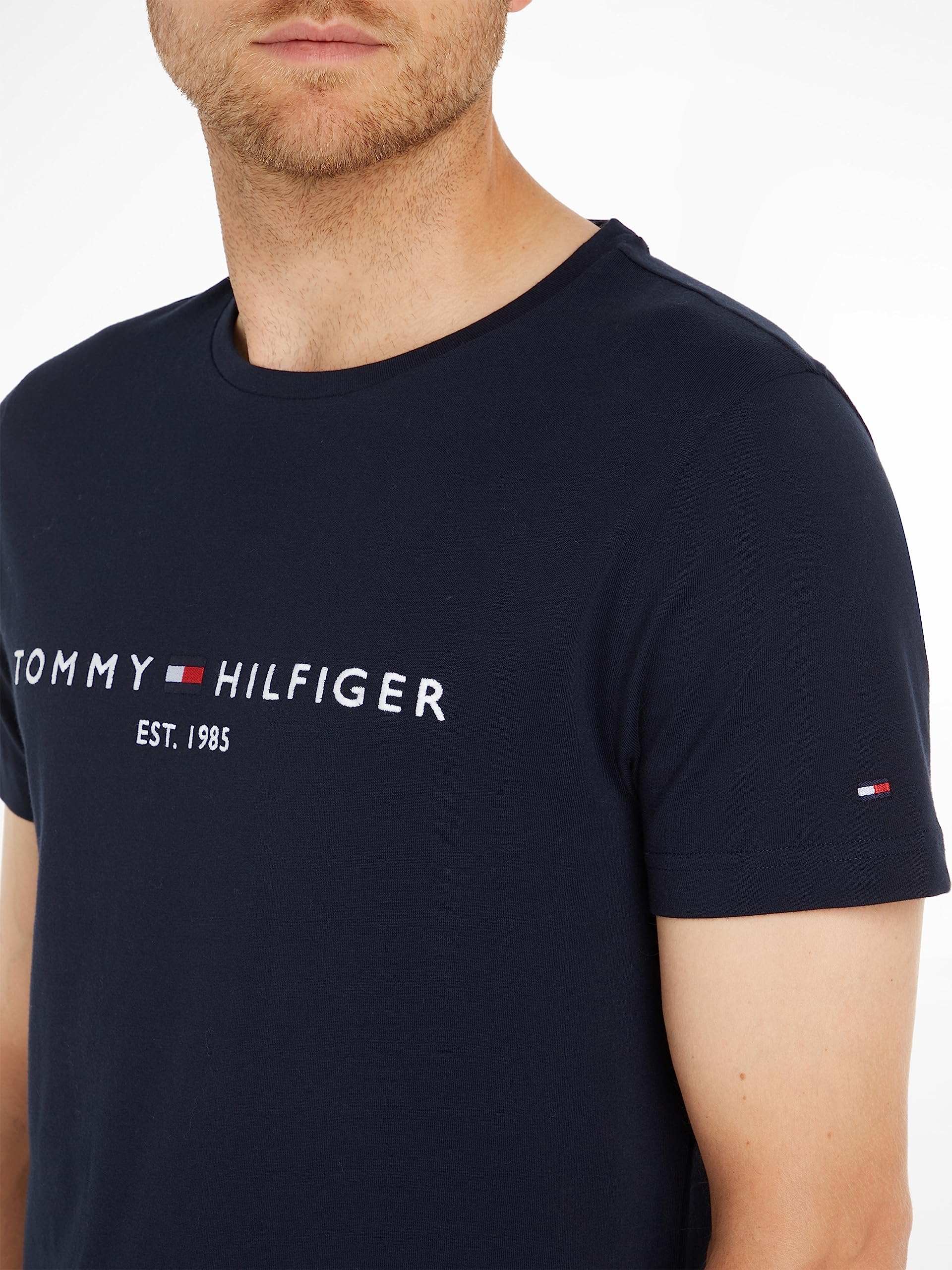 Tommy Hilfiger Men's Logo T-Shirt, Blue, L - Medaid International