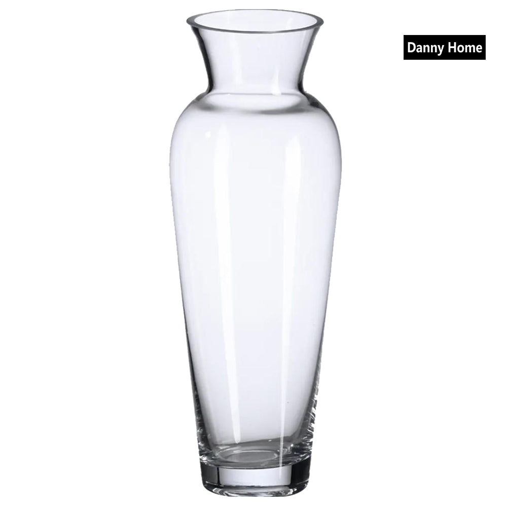 Danny Home Clear Glass Plant Vase 30-cm
