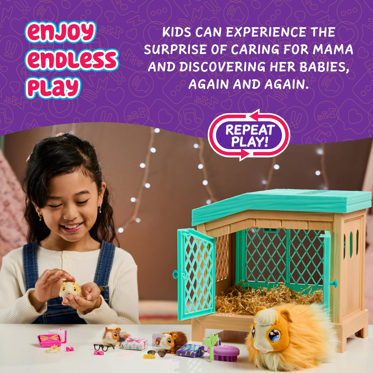 Little Live Pets Mama Guinea Pig and Her Hutch Interactive Toy
