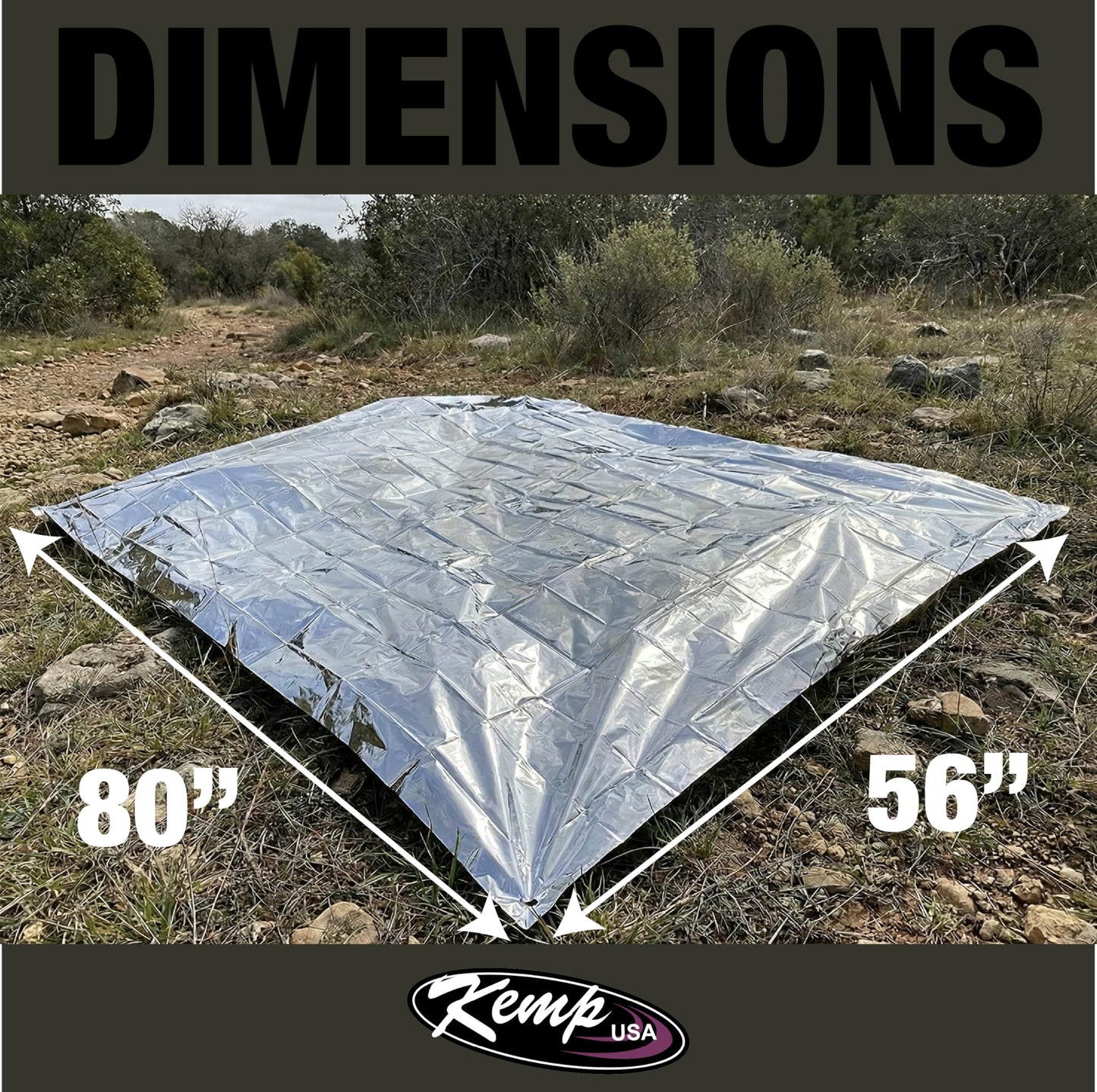 Kemp USA Emergency Mylar Blanket Pack of 25 Lightweight Thermal Reflective Survival Blanket First Aid Disaster Preparedness Camping Vehicle Bug Out Bag Emergency Supply Gear