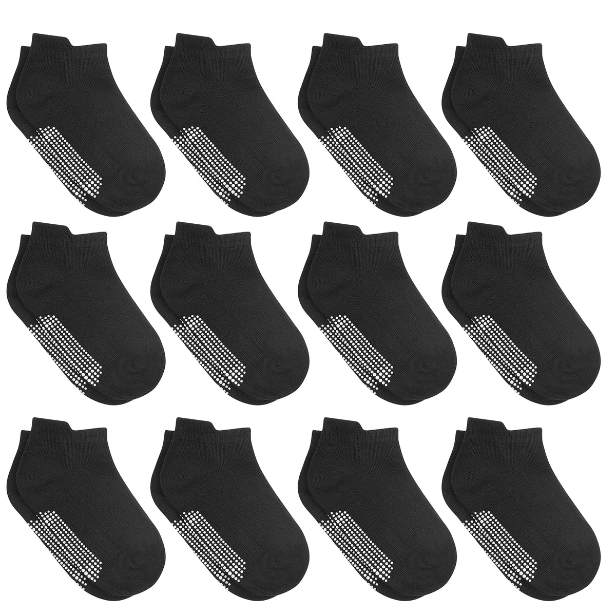 KASTWAVE Anti Slip Socks No Show Kids Socks Low Cut Ultra Soft Cotton Anti Slip for 6-12 Years Girls
