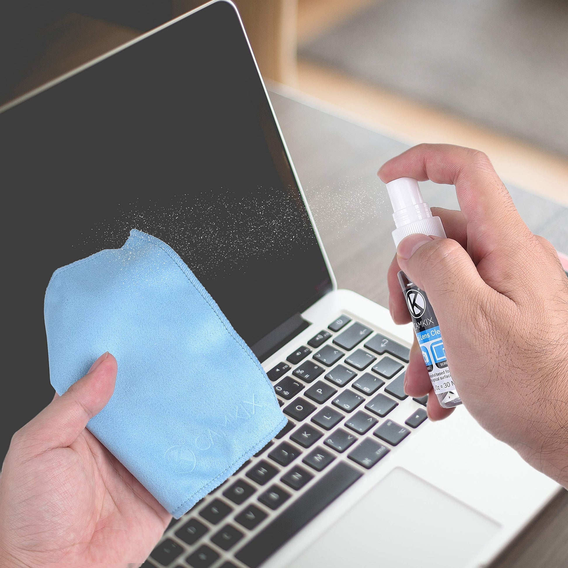 Lens and Screen Cleaning Kit - 3X Cleaning Spray, 3X Microfiber Cloth - Perfect to Clean The Lens of Your DSLR Camera (3 Bottles) - Medaid International
