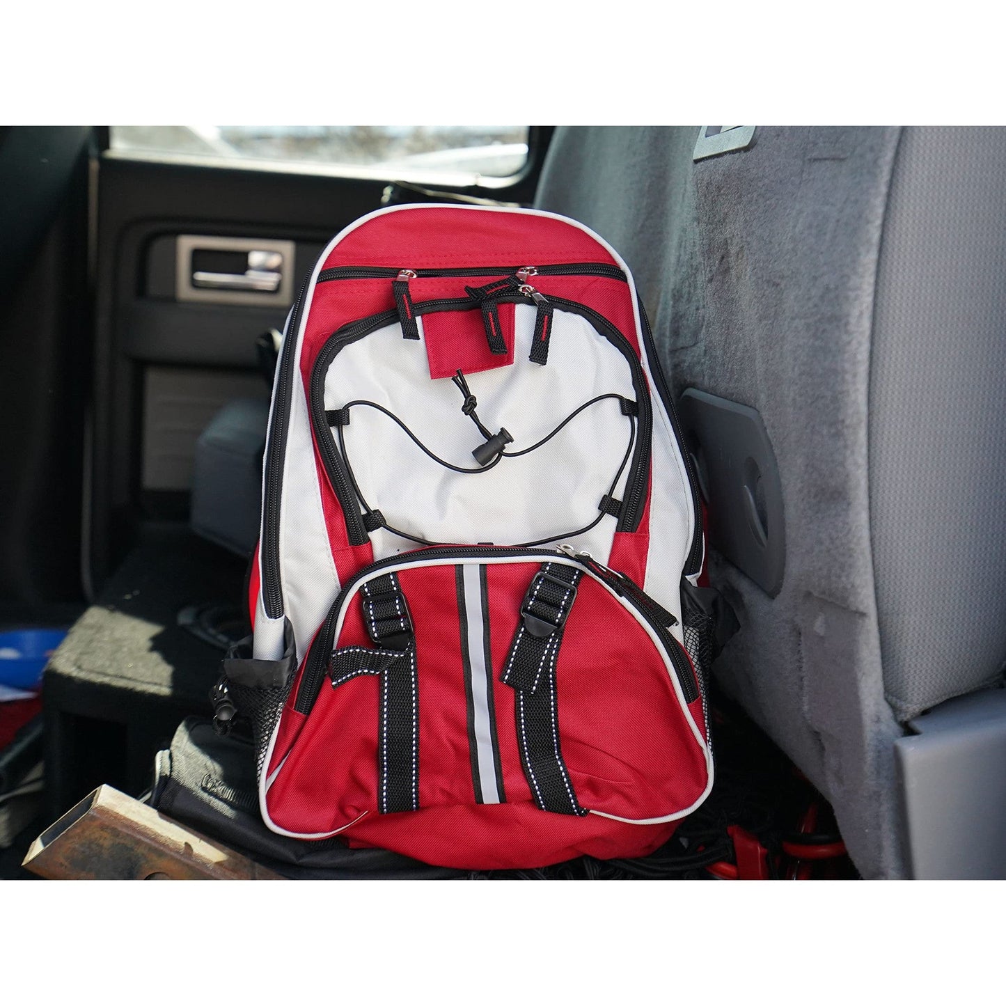 Blue Seventy-Two - Pro Series - Red Deluxe 72 Hour Emergency Backpack Survival Kit for 1 Person | Survival Kits for Emergencies (Includes Water Tablets)