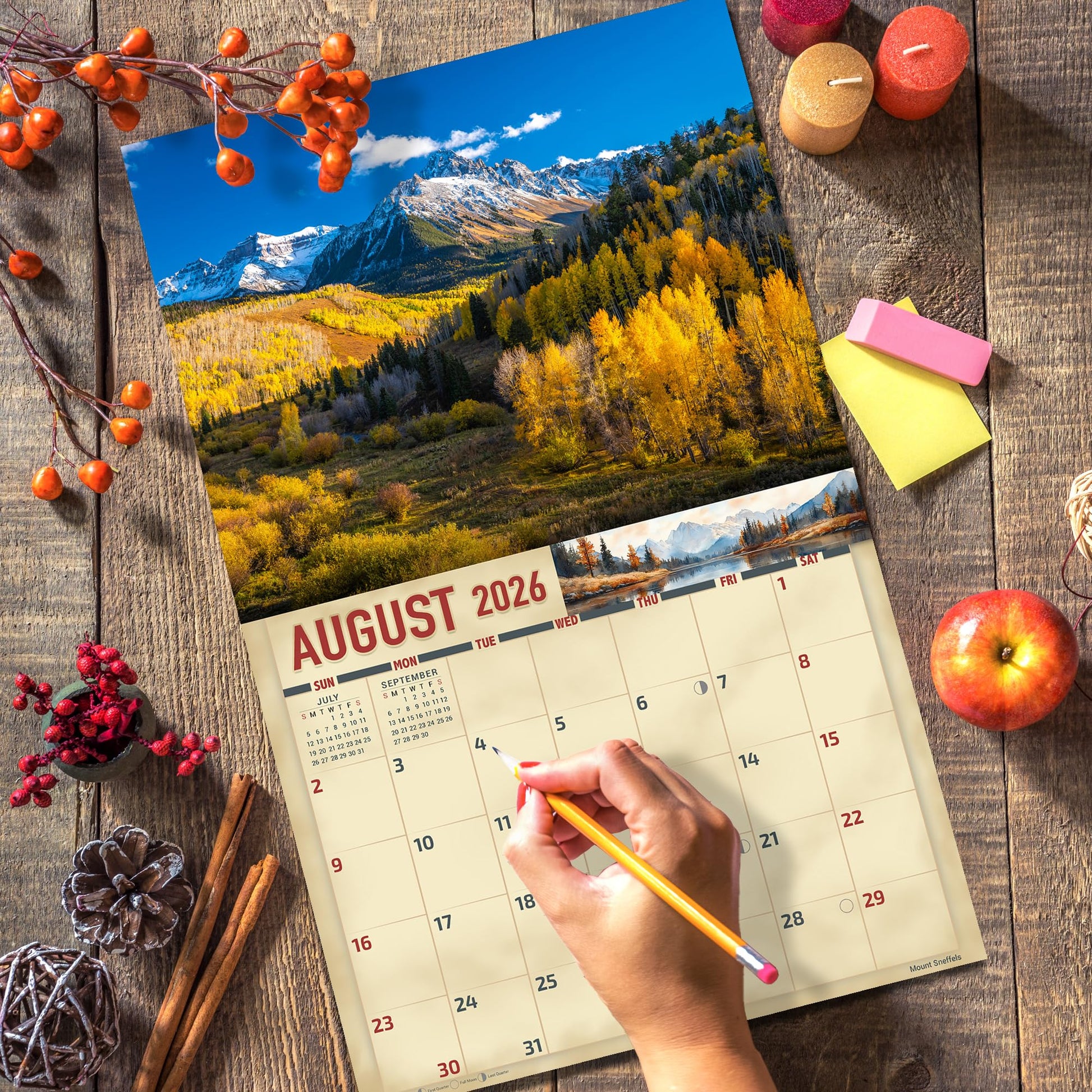 2026 Colorado Scenic Wall Calendar 16-Month X-Large Size 14x22, Majestic Mountains, Alpine Lakes, by The KING Company-Monster Calendars - Medaid International