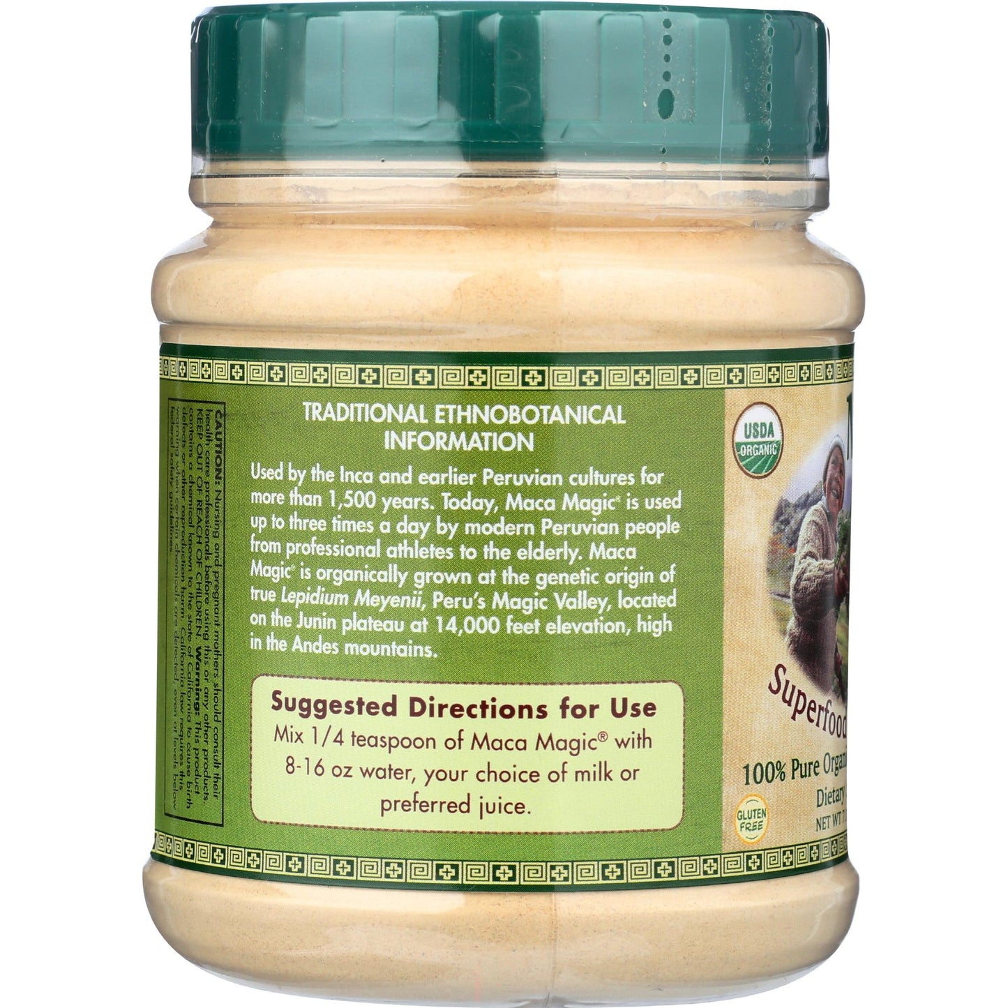 Maca Magic Organic Black Maca Powder - Raw Maca Powder - Raw Premium Maca Powder - Yellow Maca Powder - Raw Red Maca Root Powder - Miracle in The Andes - Maca Superfood Powder Powder - 7.1 Oz - Medaid International