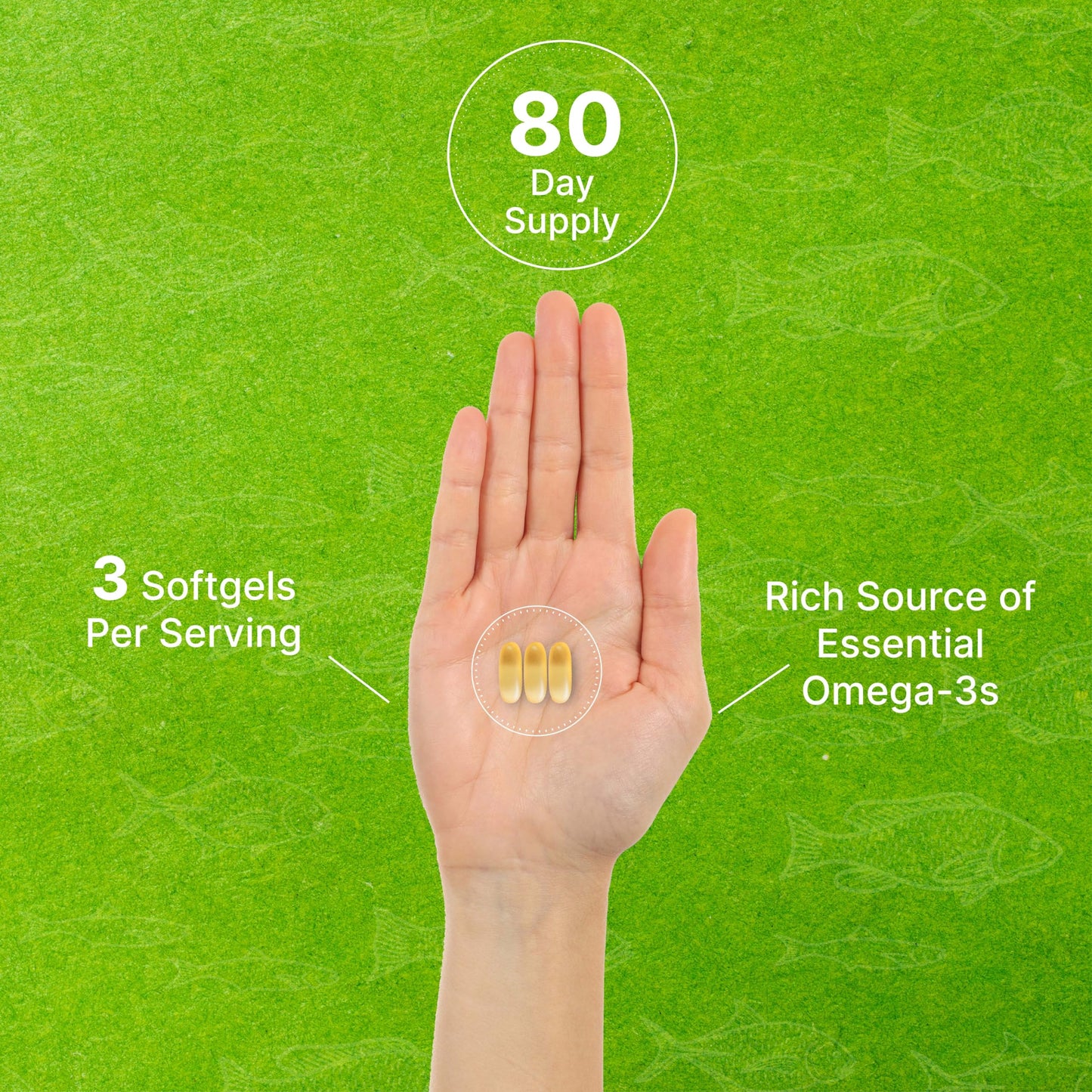 DEAL SUPPLEMENT Omega 3 Fish Oil Supplements, 3,000mg Per Serving, 240 Softgels – EPA 1,200mg + DHA 900mg – Burpless Pills, Lemon Flavored, Wild Caught – Brain & Heart Support – Mercury Free, Non-GMO - Medaid International