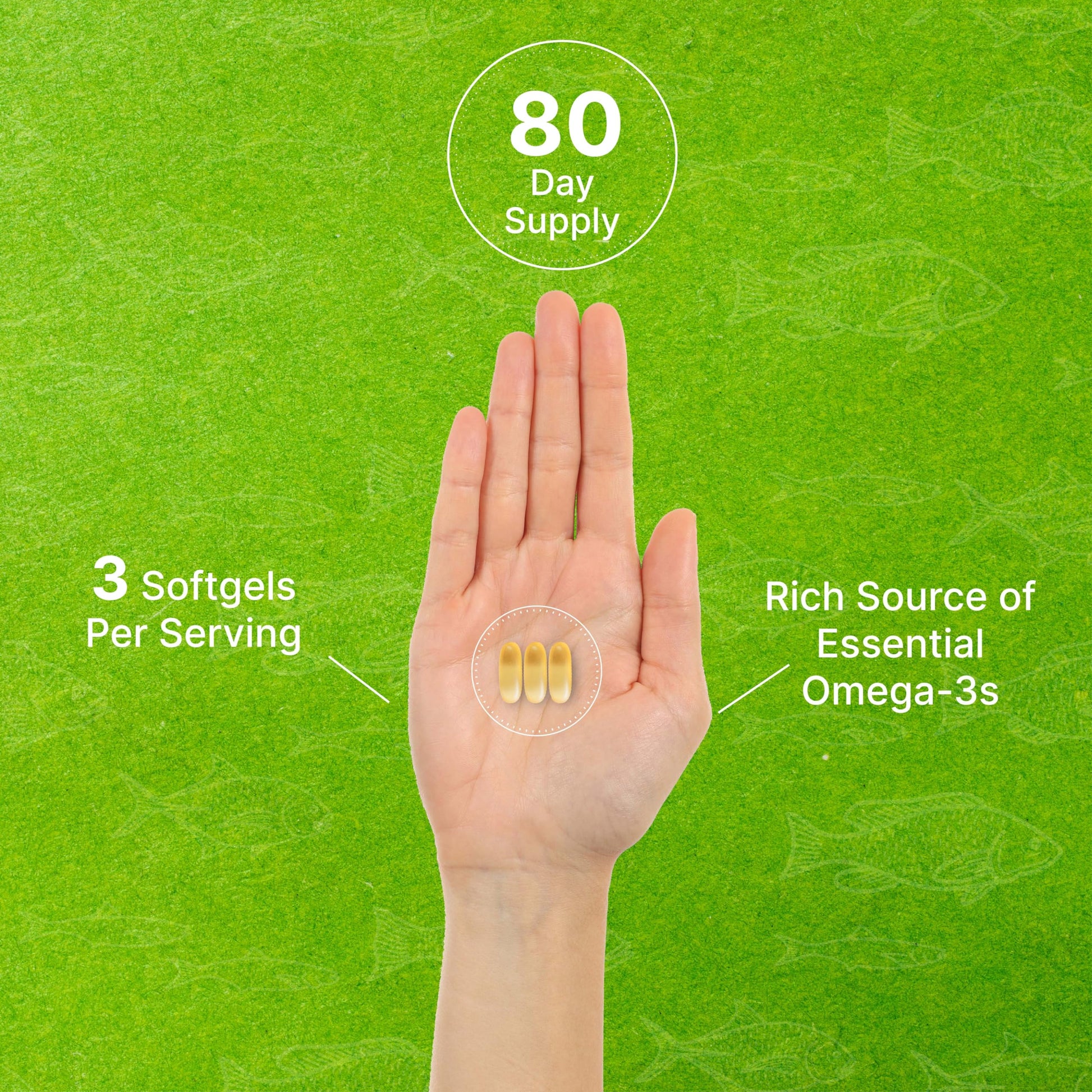 DEAL SUPPLEMENT Omega 3 Fish Oil Supplements, 3,000mg Per Serving, 240 Softgels – EPA 1,200mg + DHA 900mg – Burpless Pills, Lemon Flavored, Wild Caught – Brain & Heart Support – Mercury Free, Non-GMO - Medaid International