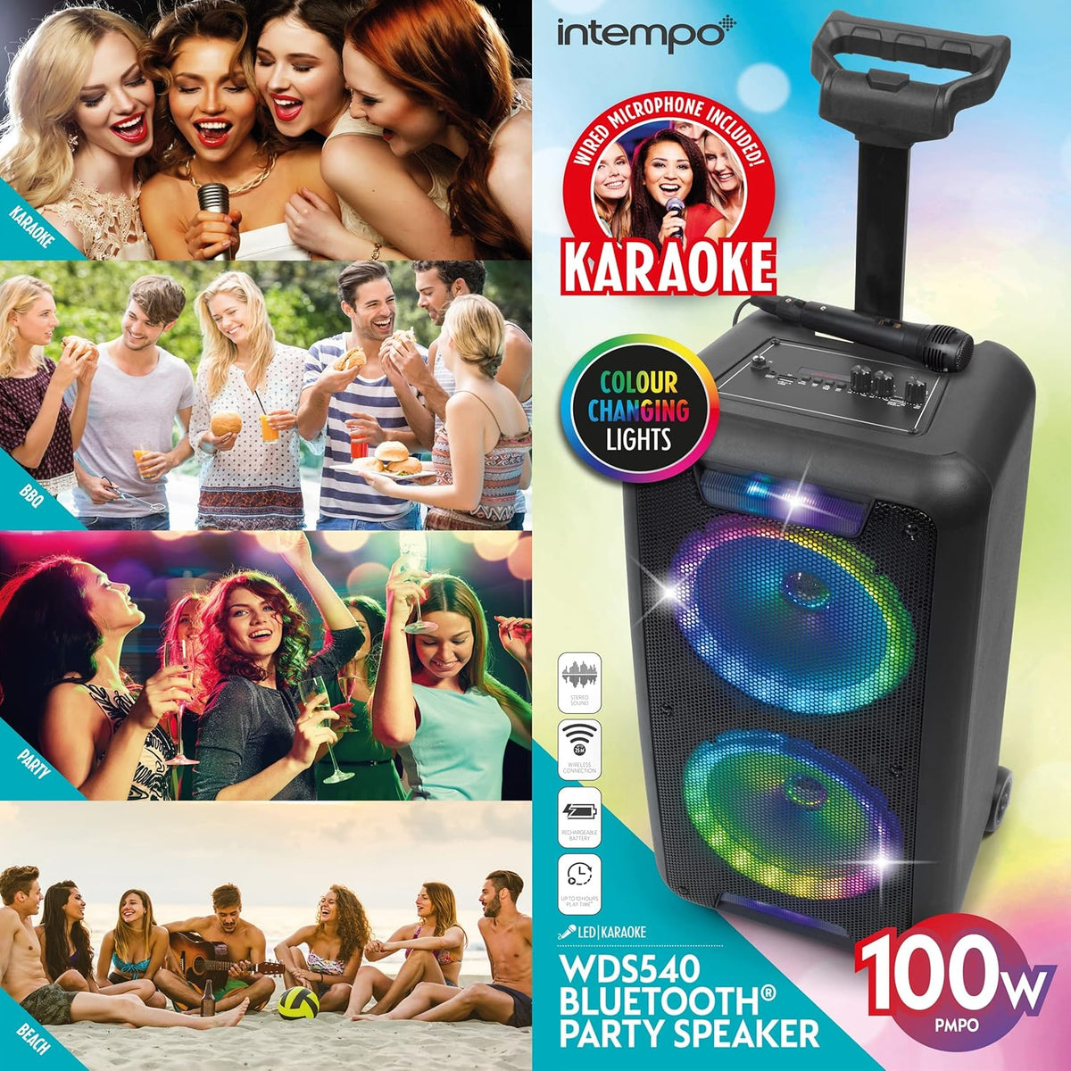 INTEMPO  Bluetooth Karaoke Speaker