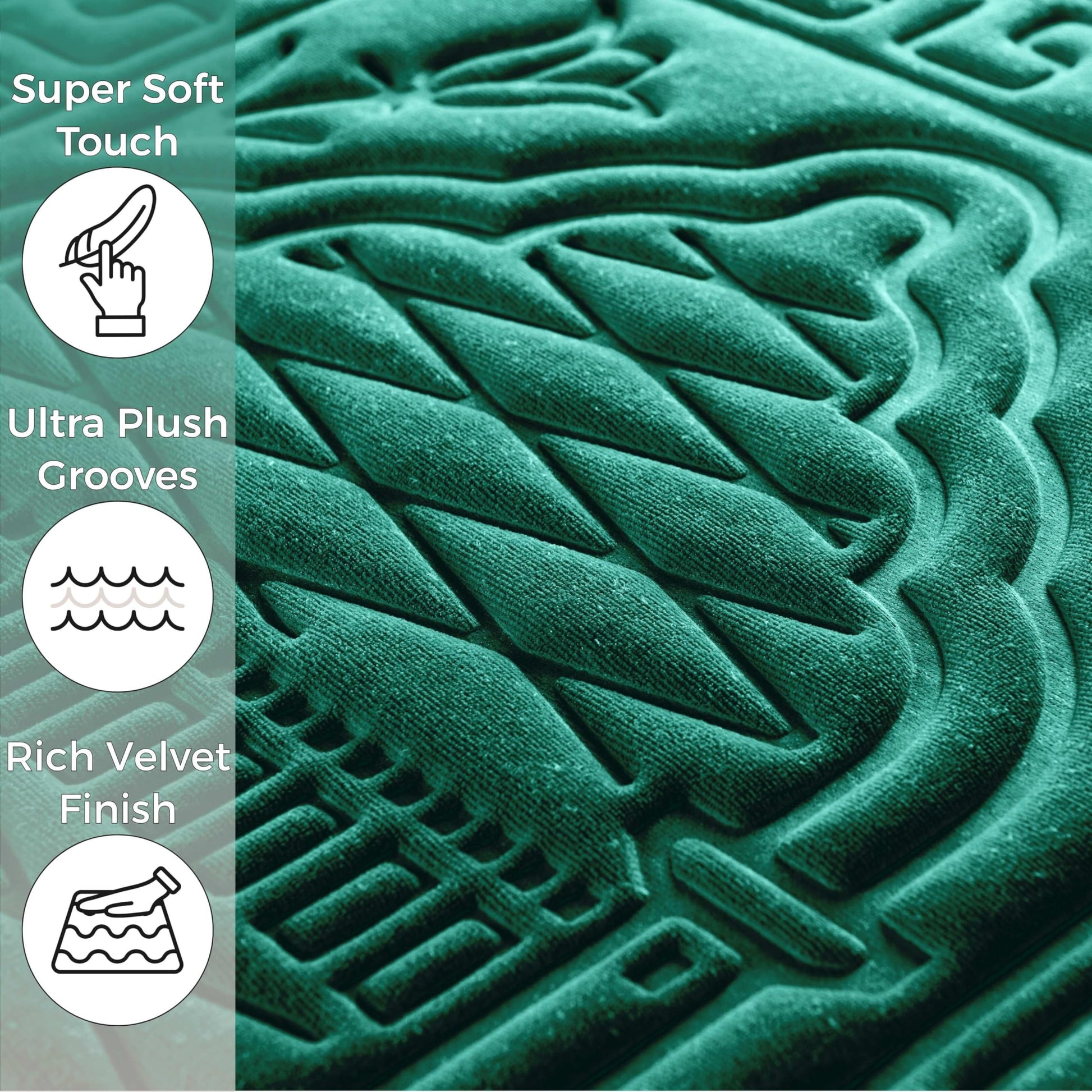 Sacred Artisans Prayer Mat | Padded Muslim Prayer Rug with Thick Foam, Soft Velvet, Gift for Ramadan (Paradise Green) - Medaid International