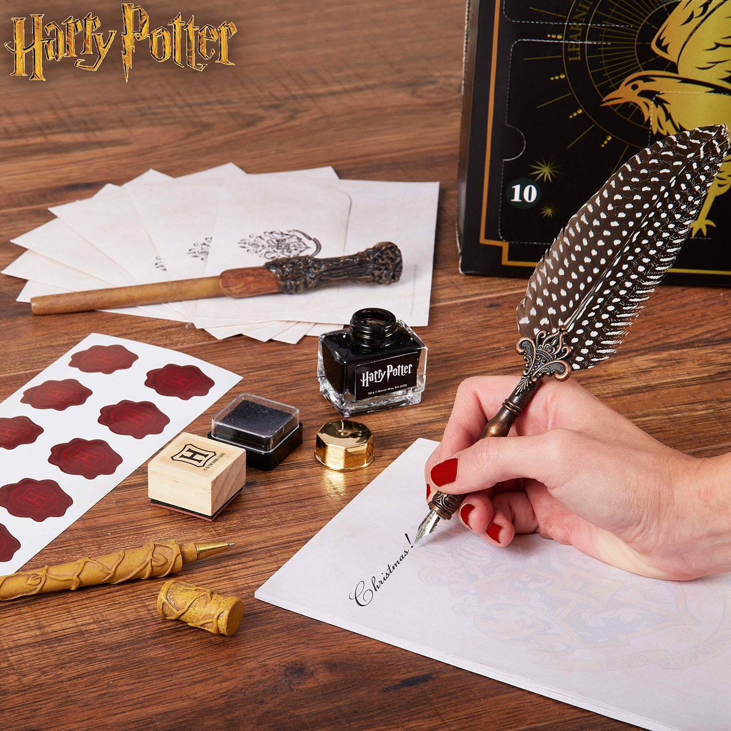 Harry Potter Advent Calendar 2025 Girls Teens Women 24 Day Christmas Countdown with Stationery Socks Accessories Magical Calendar Gifts for Girls (Black Cube) - Medaid International