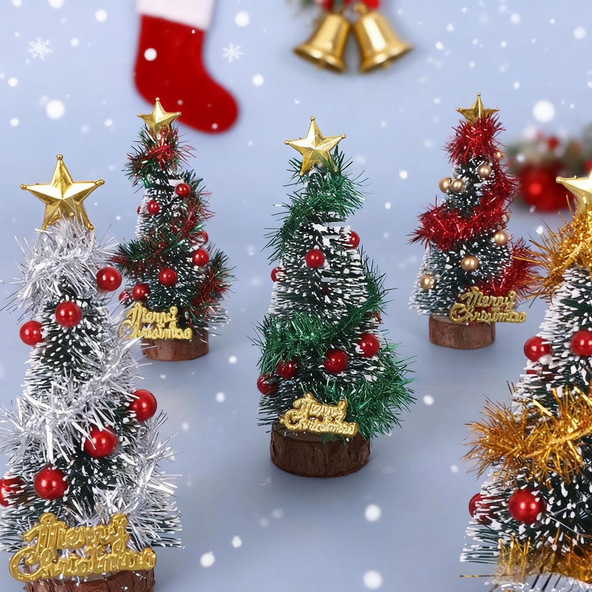 Mini Christmas Tree, Small Christmas Tree with Base, Artificial Tabletop Christmas Trees for Party and Home Decor (Green) - Medaid International