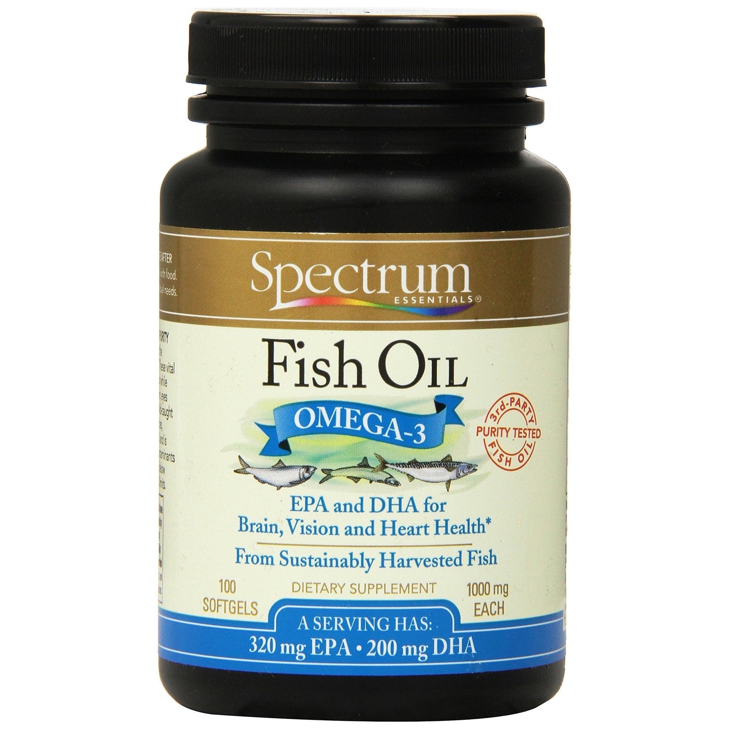 Spectrum Essentials Softgels, Fish Oil Omega-3, 1000 mg, 100 Count - Medaid International
