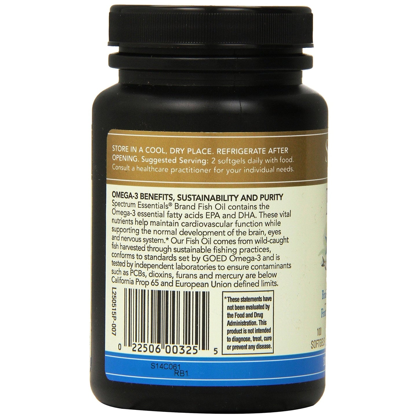 Spectrum Essentials Softgels, Fish Oil Omega-3, 1000 mg, 100 Count - Medaid International