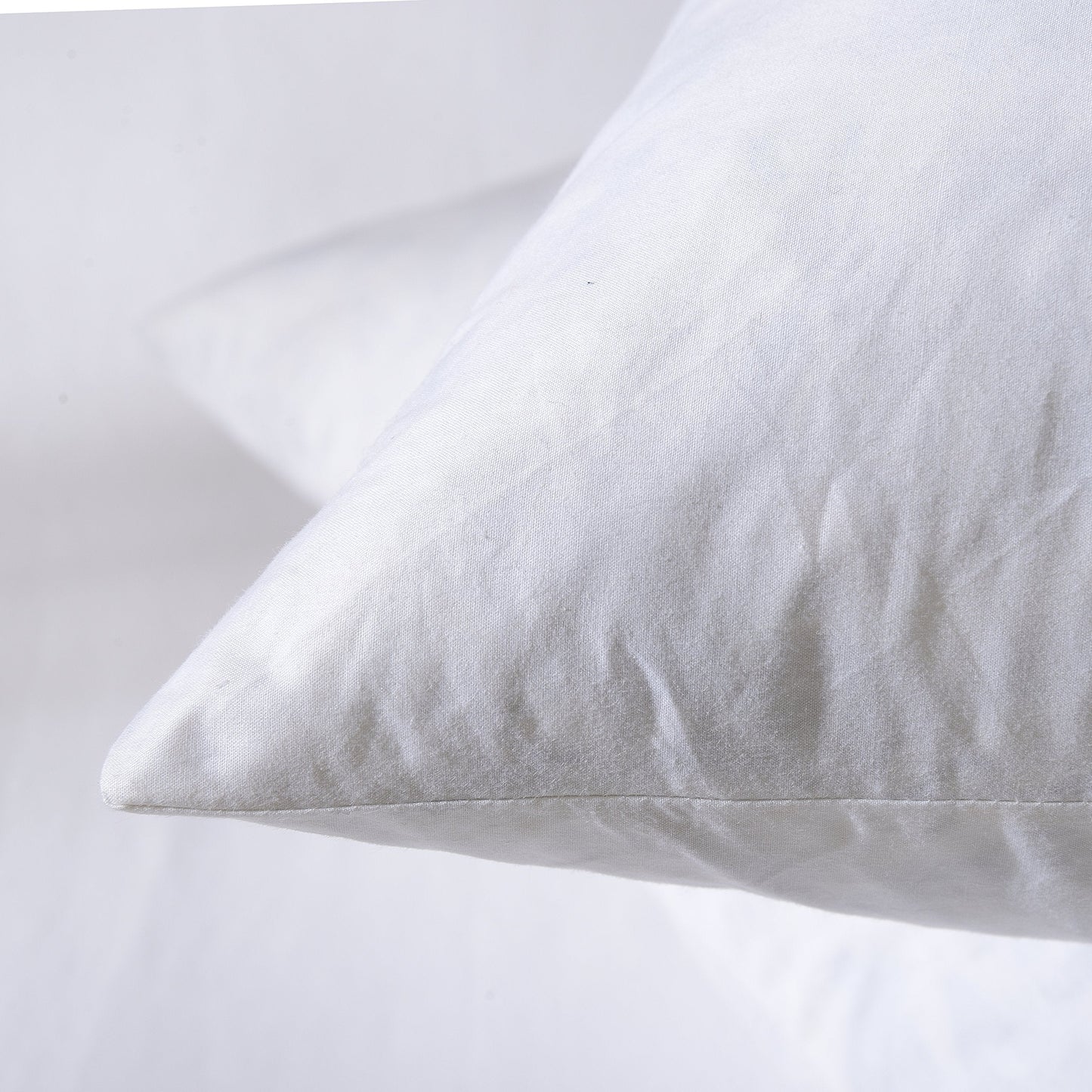 basic home 18x18 Decorative Throw Pillow Inserts-Down Feather Pillow Inserts-Square-Cotton Fabric-Set of 2-White. - Medaid International