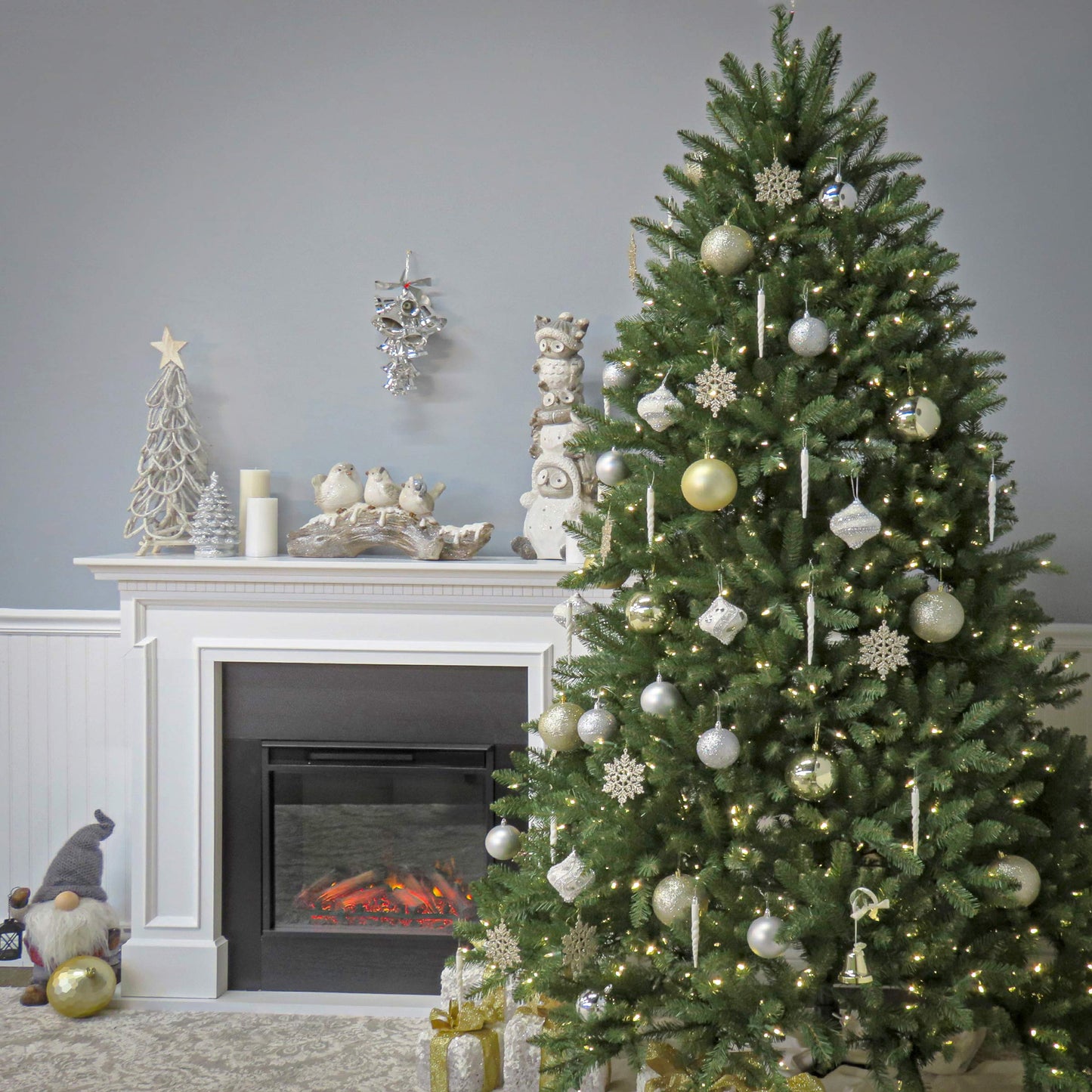 National Tree Company 6 ft Unlit Dunhill Fir Artificial Full Christmas Tree, 1,430 Tips, Includes Stand, Green - Medaid International
