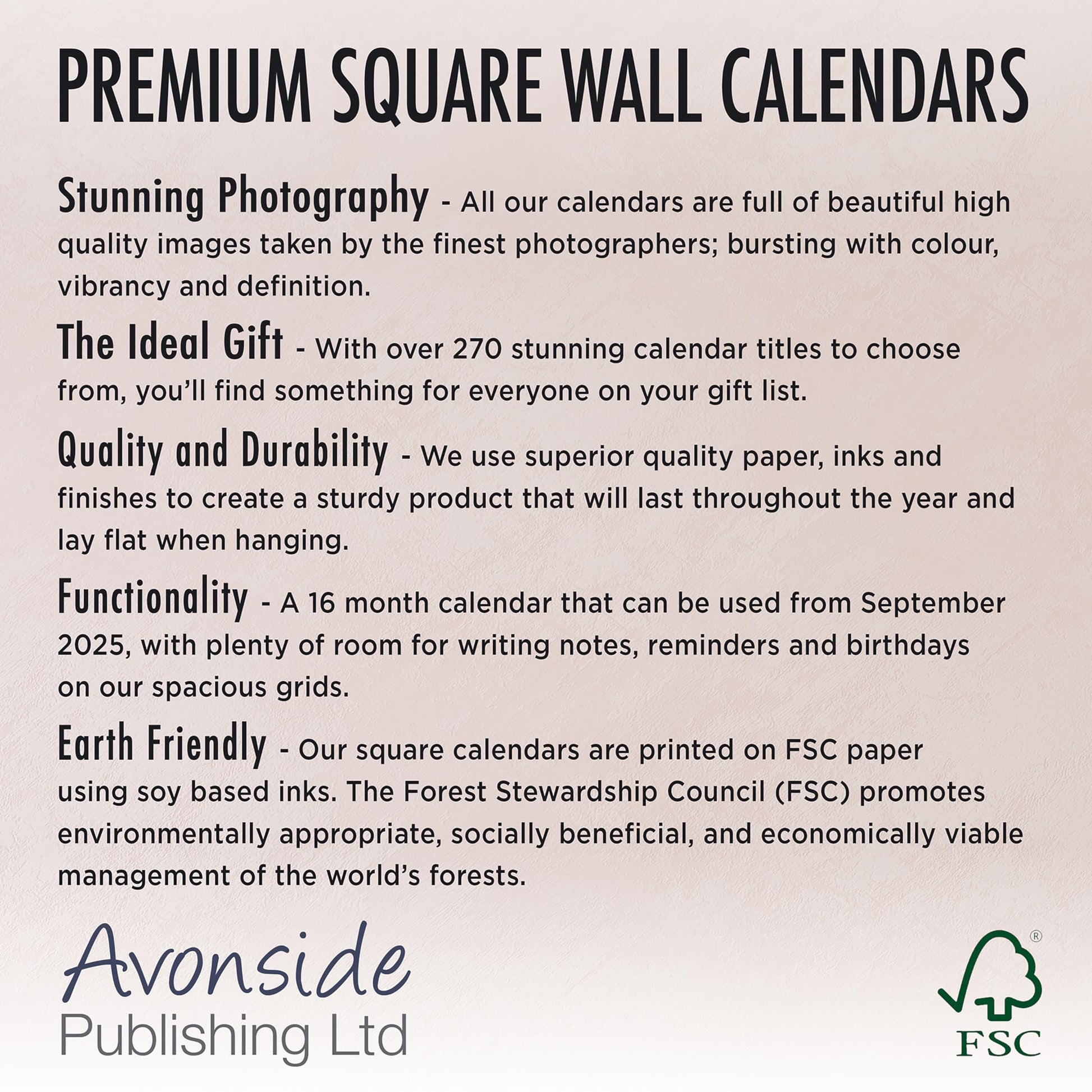 Highland Cows Calendar 2026 | 12 Month Wall Calendar | Avonside Publishing | Plastic Free Packaging - Medaid International