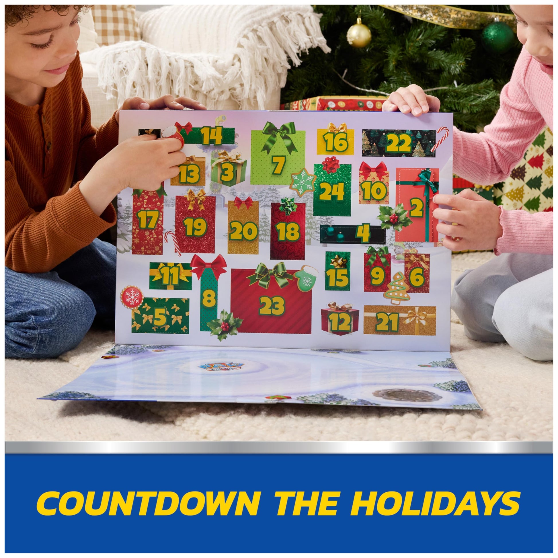 PAW Patrol Holiday Rescue 2025 Advent Calendar, 24 Surprise Toys - Figures, Miniature Vehicles & Accessories, Kids Toys for Boys & Girls Ages 3 and Up - Medaid International
