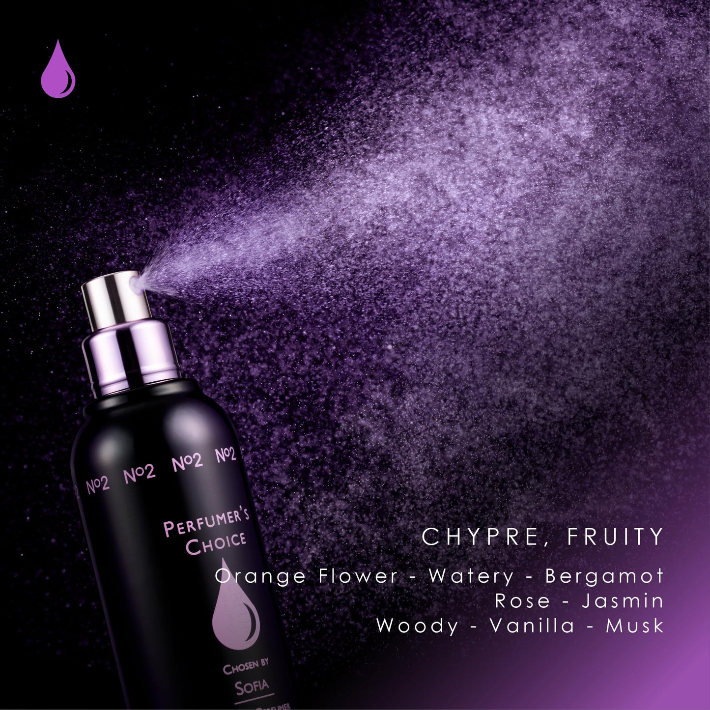 Milton-Lloyd Parfumer's Choice No 2 Sofia - Chypre Fruity Scent - Long Lasting Parfume for Women - Eau de Parfum for Women - Womens Parfume - 2.8 oz - Medaid International