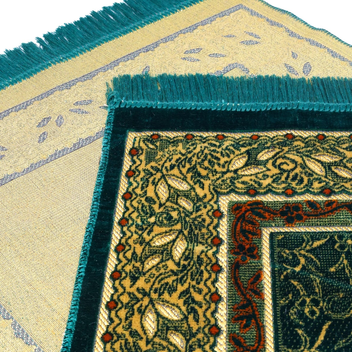 FIRASET Muslim Prayer Rug, Soft Plush Thin Islamic Prayer Mat, Janamaz, Sajada, Praying Carpet, Islamic Gift, Foldable Portable Turkish Prayer Mat for Men&Women, Lightweight Travel Prayer Rug, 26"x43" - Medaid International