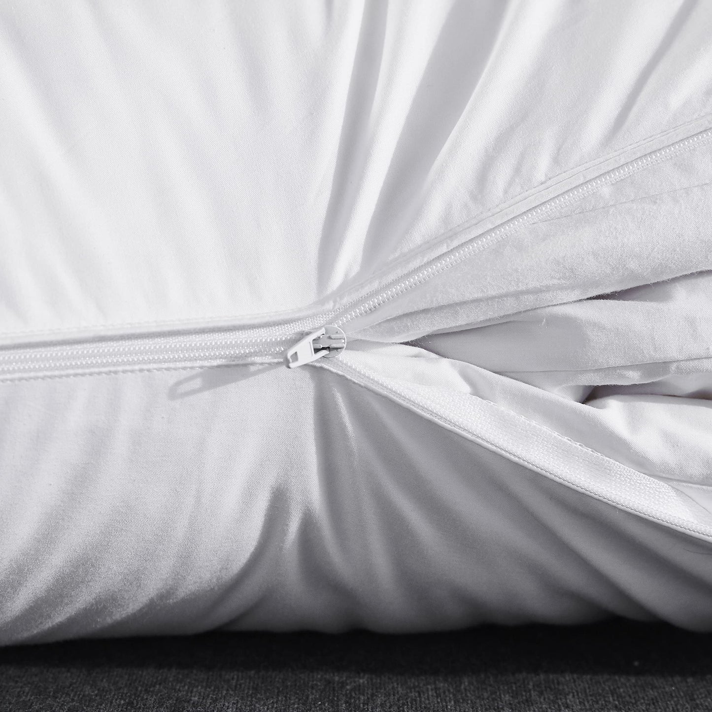Three Geese Adjustable Layer Goose Feather Pillow,Assemblable Bed Pillow,100% Soft Cotton Cover,Good for Side and Back Stomach Sleeper,King Size,Packaging Include 1 Pillow. - Medaid International