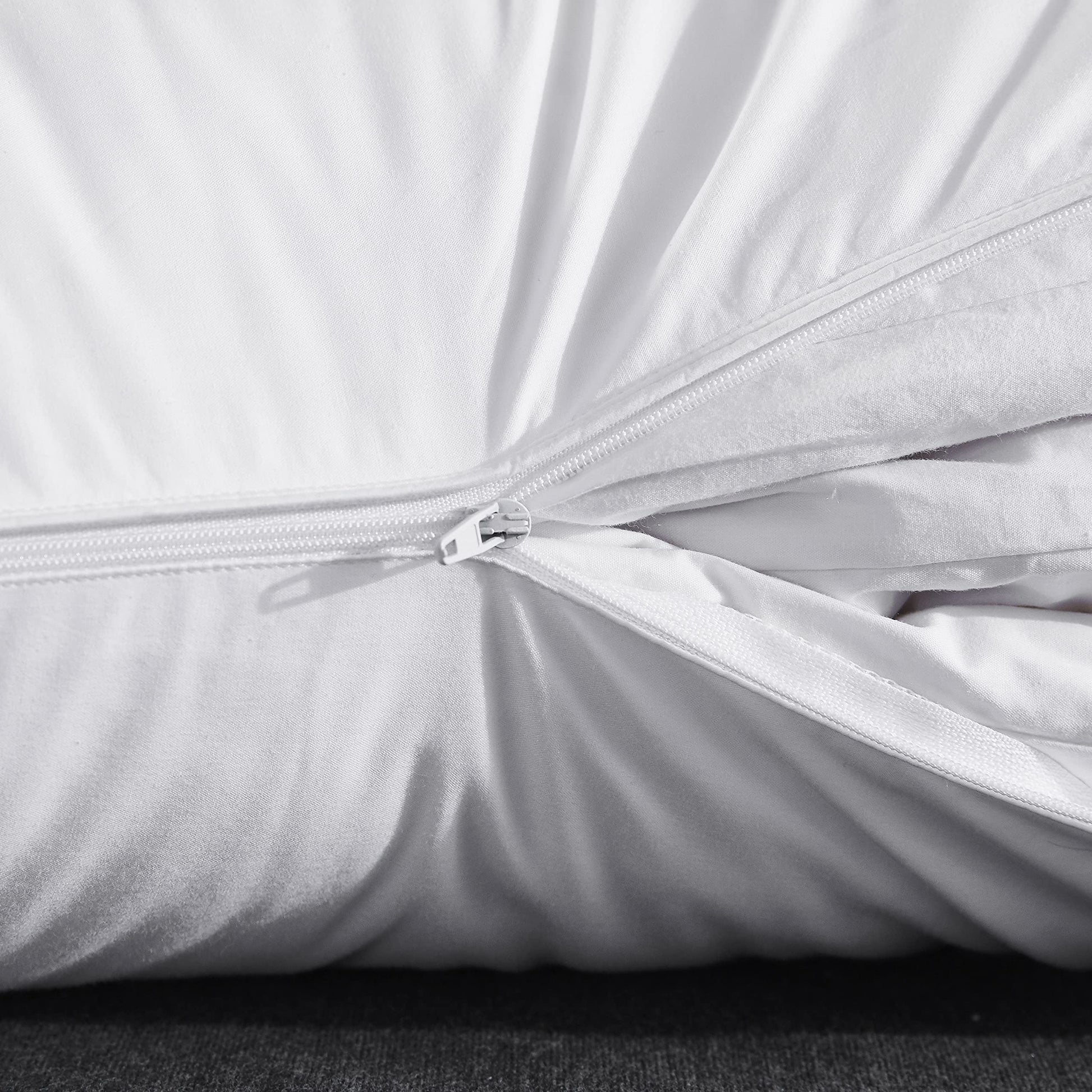 Three Geese Adjustable Layer Goose Feather Pillow,Assemblable Bed Pillow,100% Soft Cotton Cover,Good for Side and Back Stomach Sleeper,King Size,Packaging Include 1 Pillow. - Medaid International