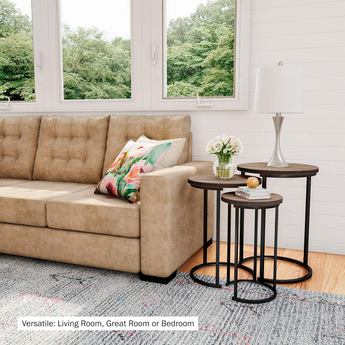 Set of 3 Round Side Tables