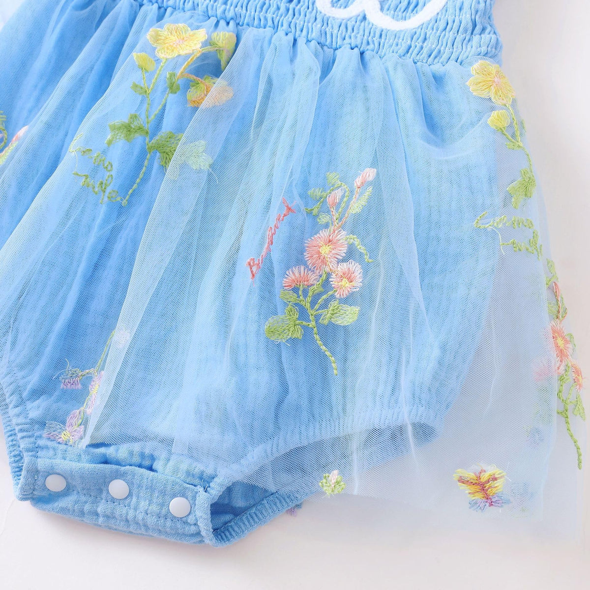 Baby Girl 1st Birthday Outfit, Floral ONE Tulle Romper Dress with Matching Headband Set, Sleeveless Princess Bodysuit Photo Props for 12-18 Months Cake Smash Party
