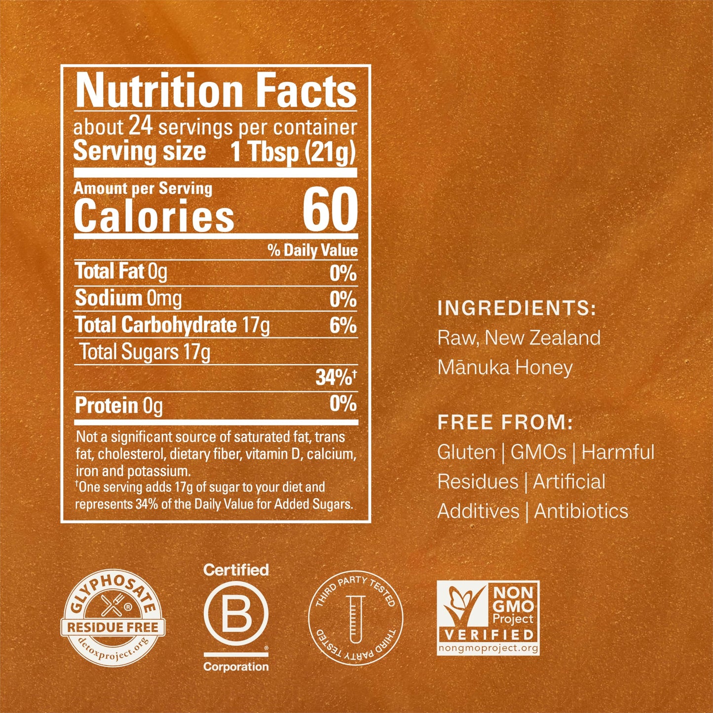 Manukora Raw Manuka Honey MGO 50+, New Zealand Honey, Non-GMO, 3rd-Party Tested, Glyphosate Residue Free Certified, 2000+ Natural Compounds, Traceable from Hive-to-Hand, Daily Wellness Support – 500g - Medaid International